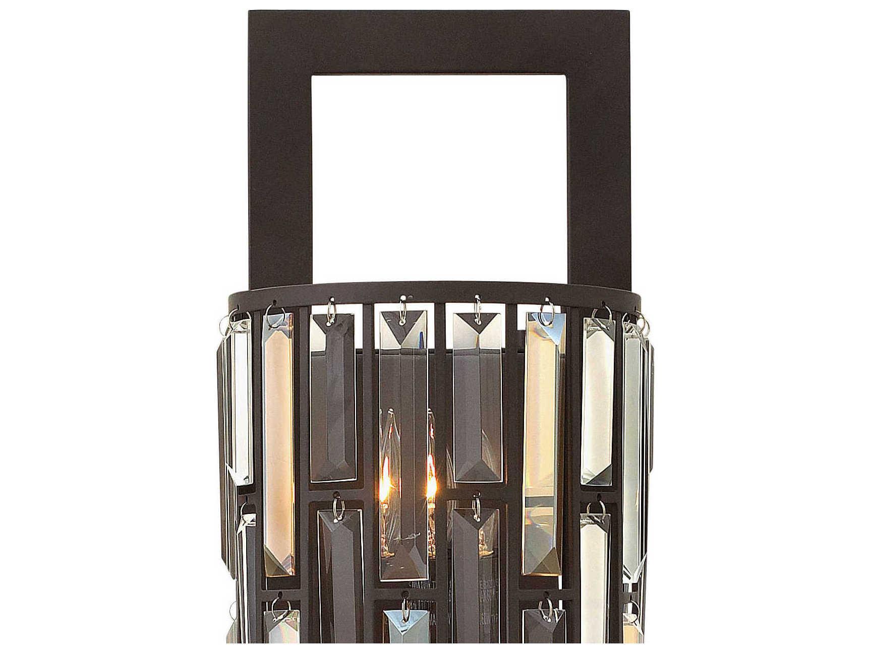 Fredrick Ramond Gemma 2-Light Vintage Bronze Crystal Wall Sconce