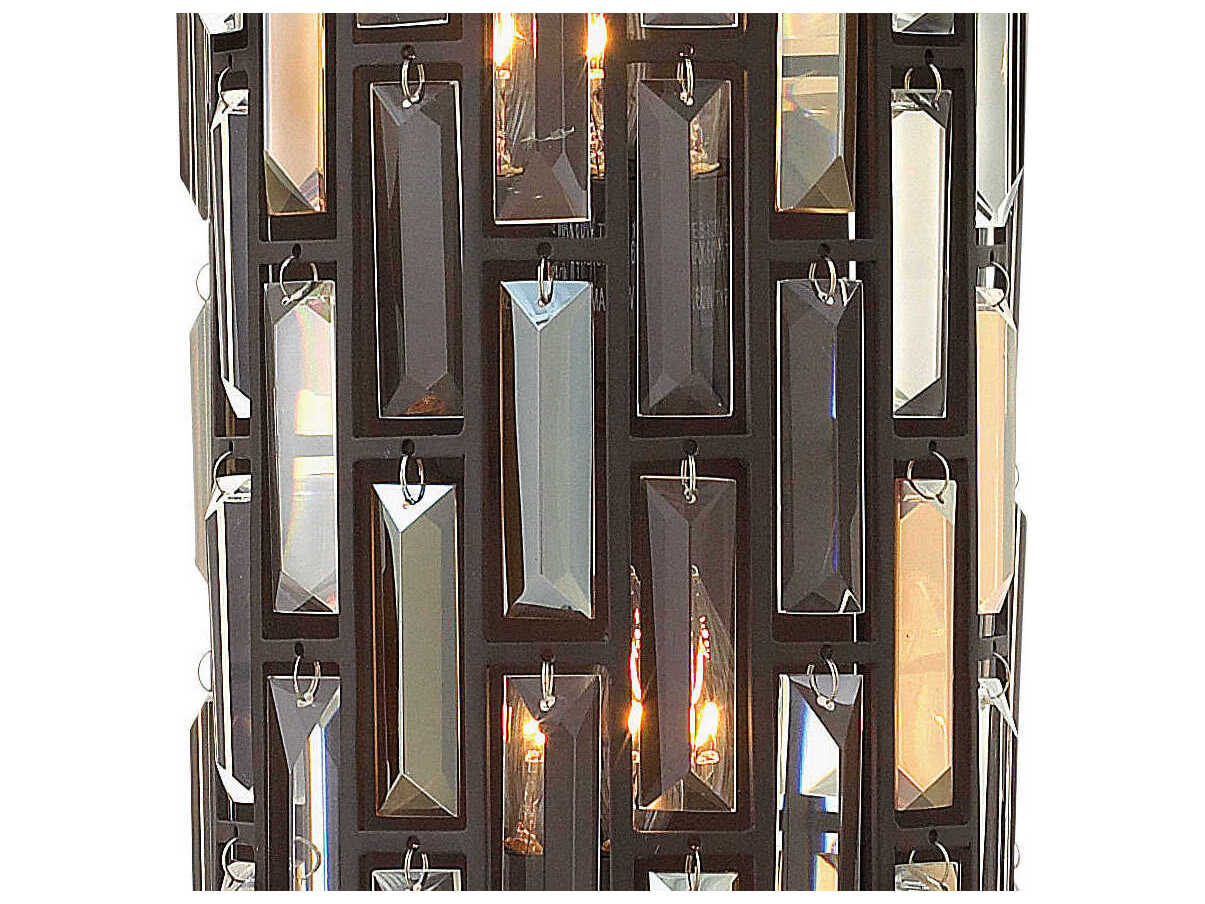Fredrick Ramond Gemma 2-Light Vintage Bronze Crystal Wall Sconce