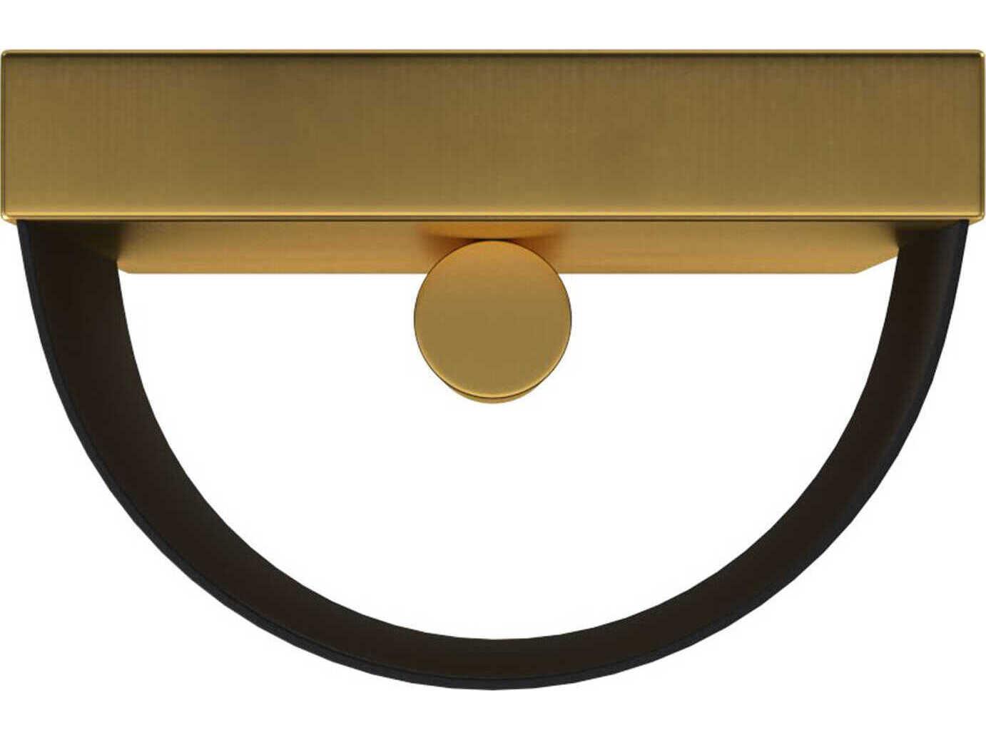Fredrick Ramond Gigi 1-Light Heritage Brass Satin Black Wall Sconce