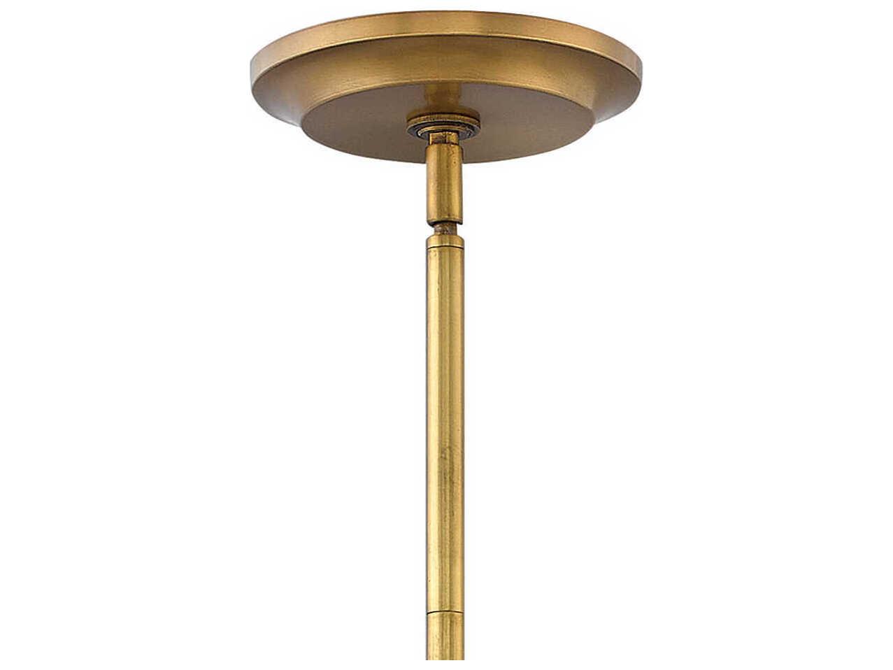 Fredrick Ramond Gigi 3-Light Heritage Brass Satin Black Drum Linear Pendant