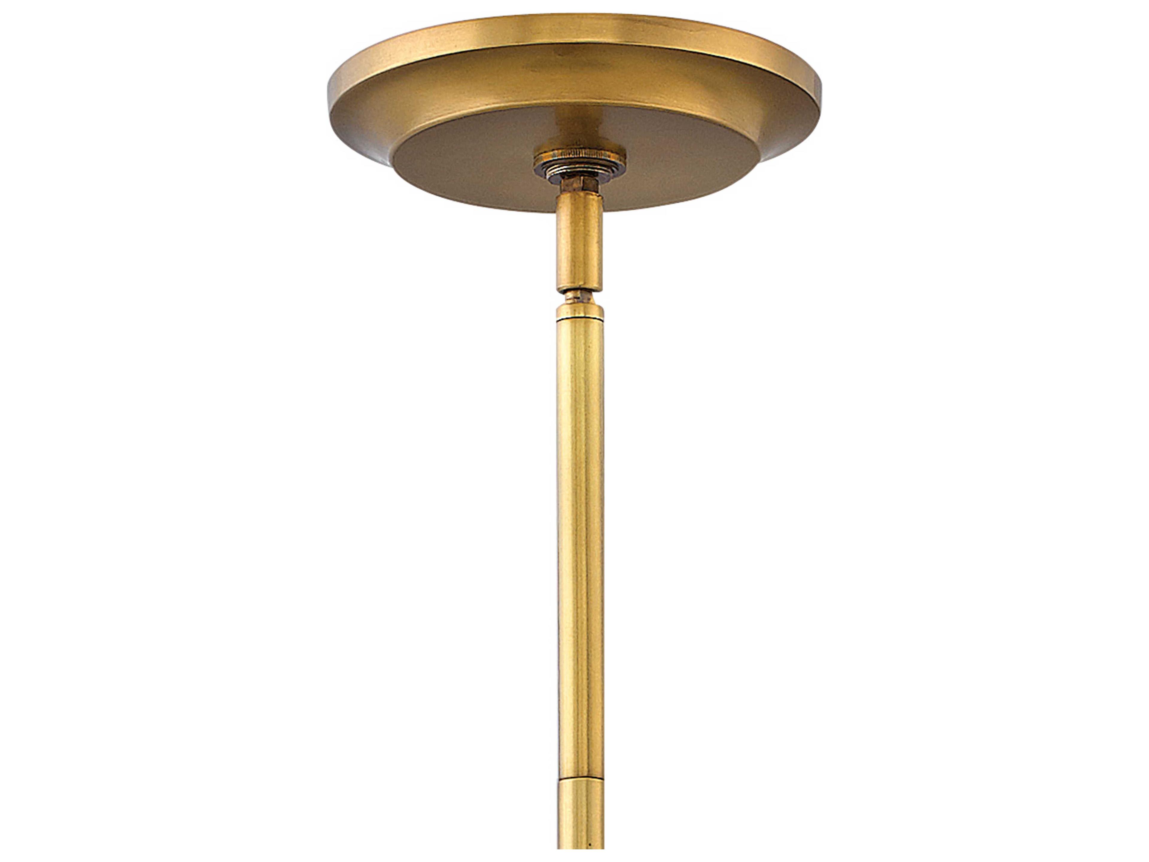 Fredrick Ramond Gigi 1-Light Heritage Brass Satin Black Drum Mini Pendant