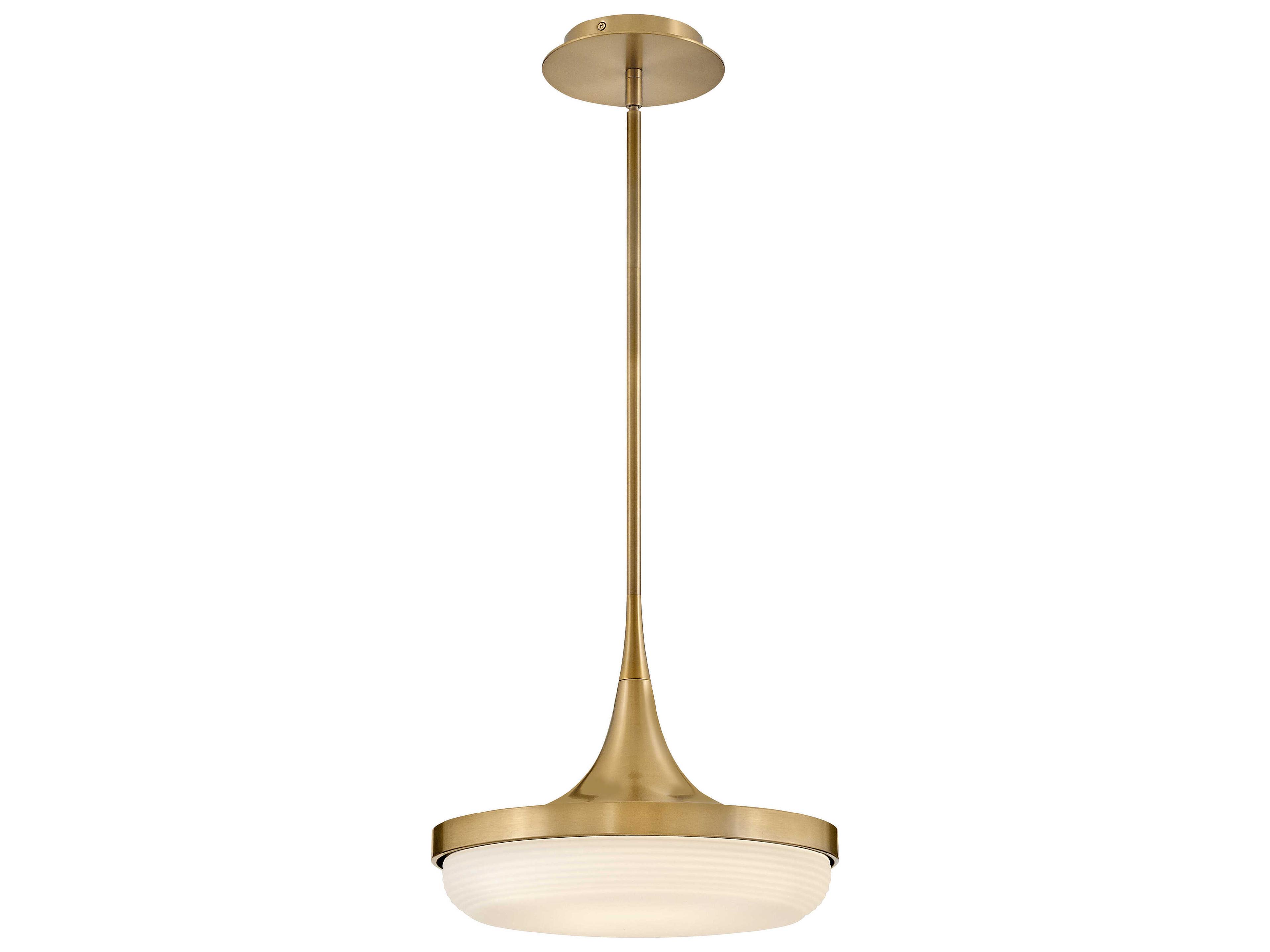 Fredrick Ramond Elsa Lacquered Brass Glass LED Pendant