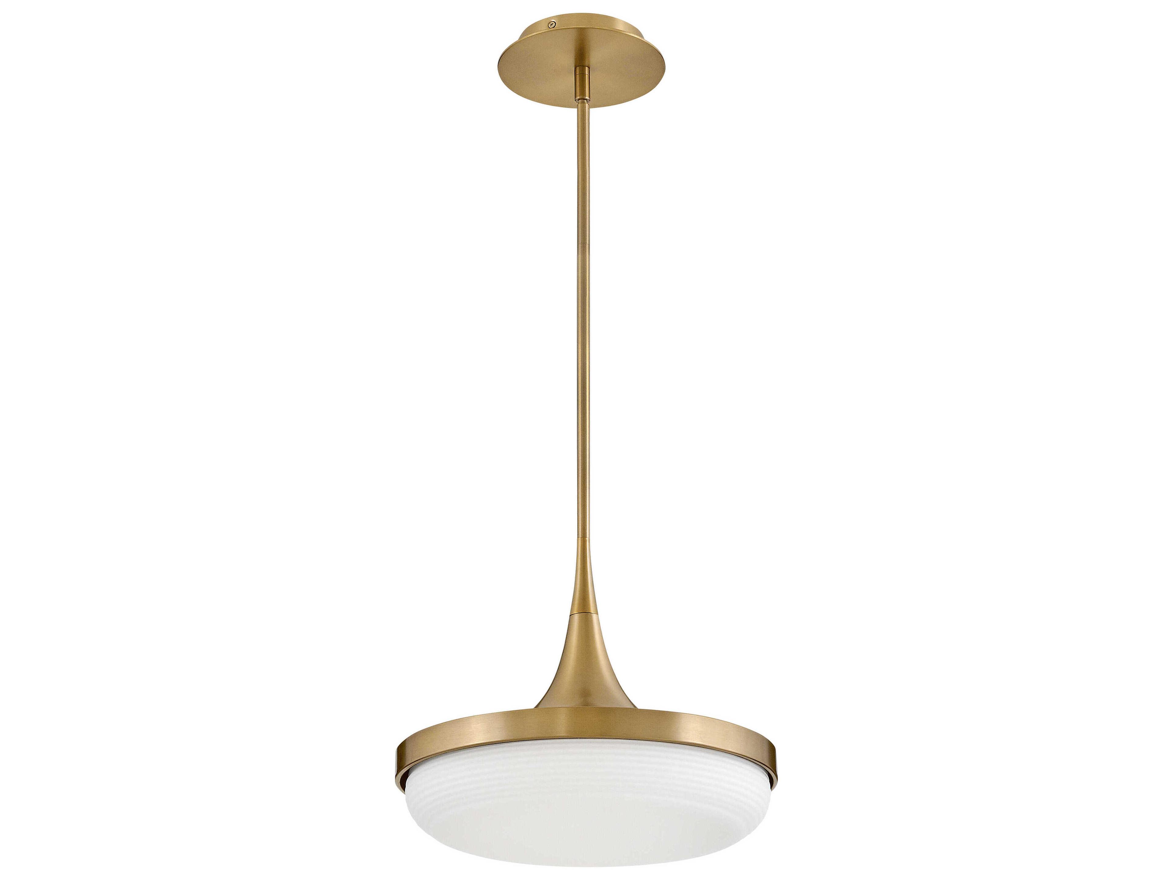 Fredrick Ramond Elsa Lacquered Brass Glass LED Pendant