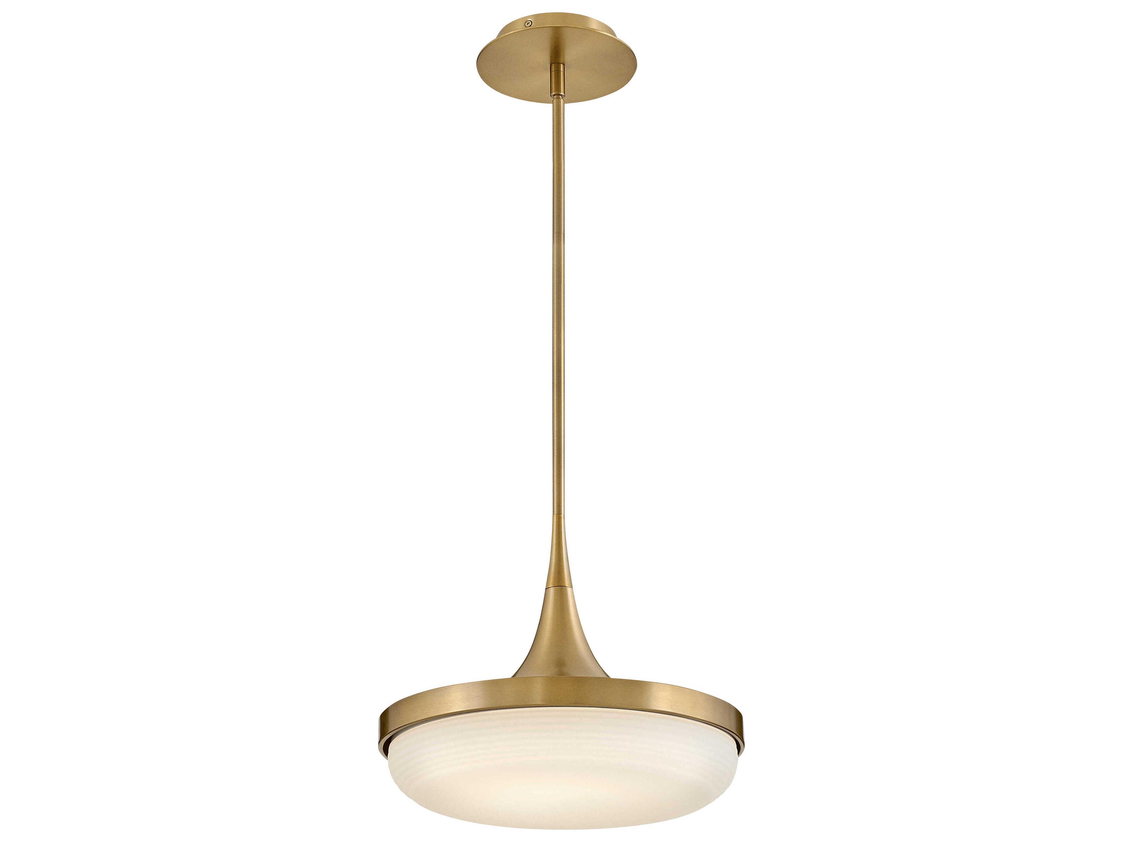 Fredrick Ramond Elsa Lacquered Brass Glass LED Pendant