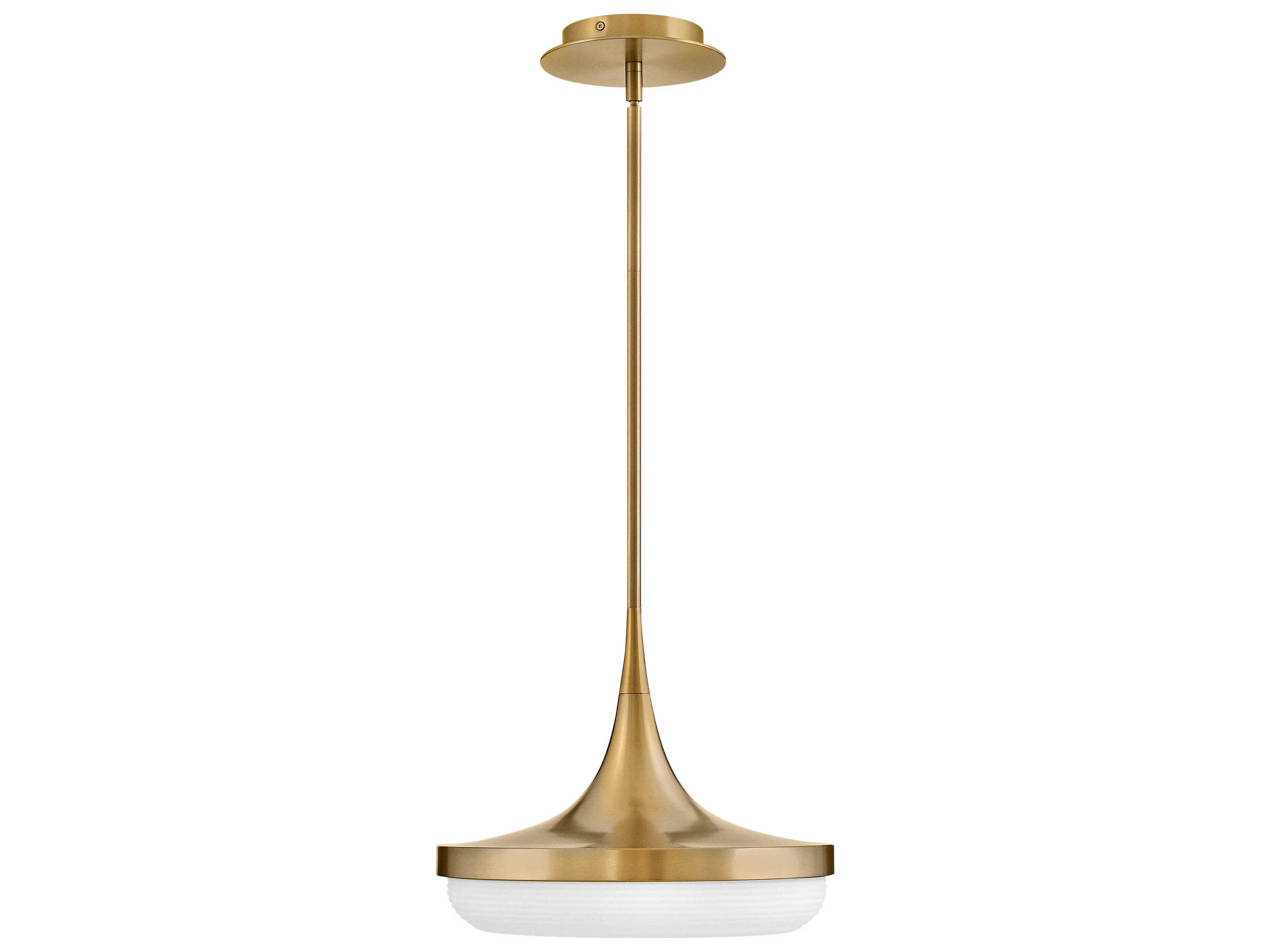 Fredrick Ramond Elsa Lacquered Brass Glass LED Pendant