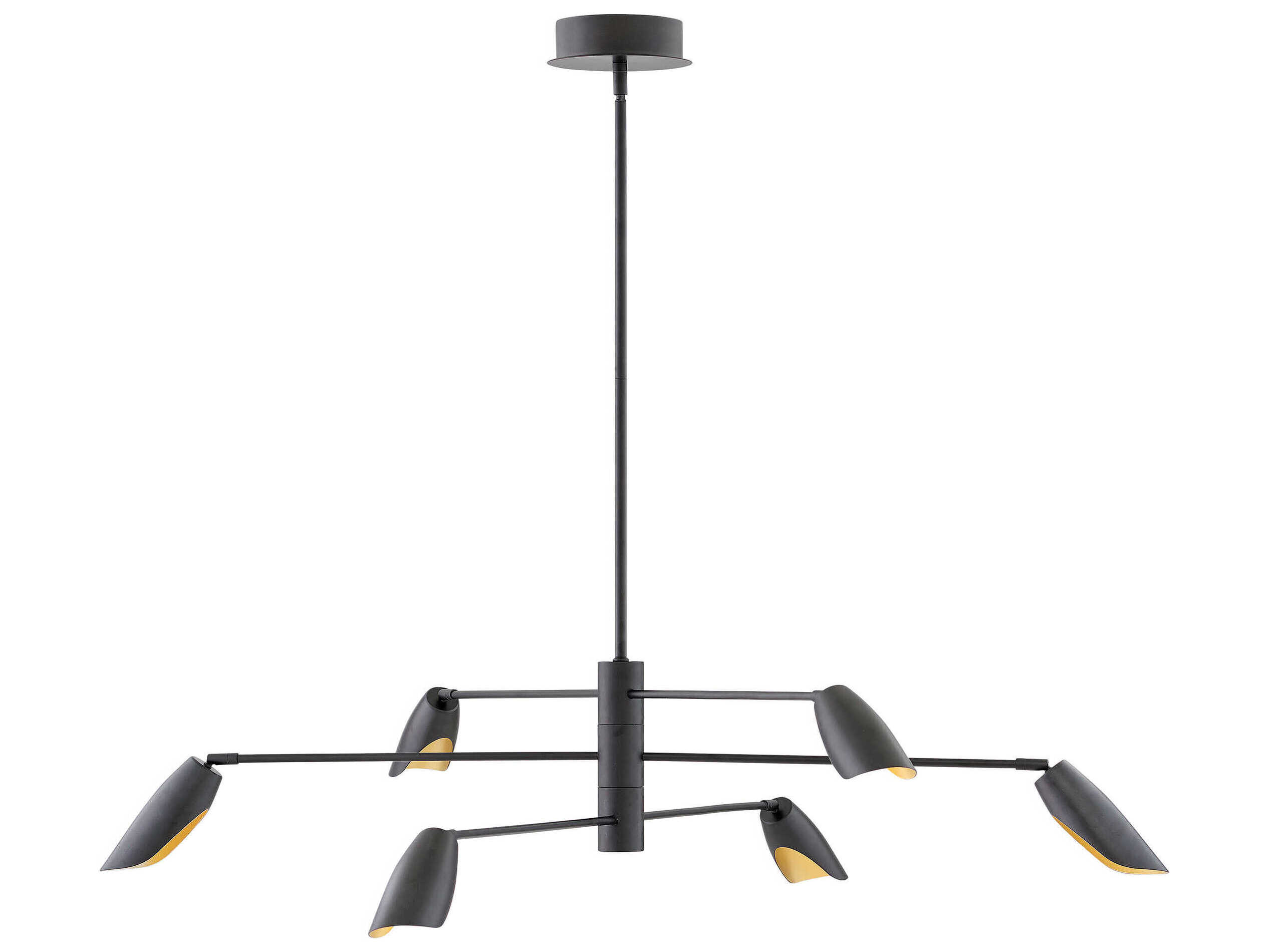 Fredrick Ramond Bowery 6-Light Black LED Geometric Linear Chandelier