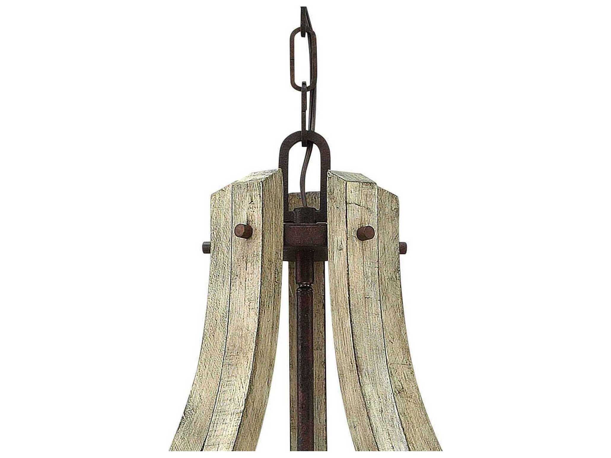 Fredrick Ramond Middlefield 5-Light Iron Rust Weathered Ash Black Candelabra Chandelier