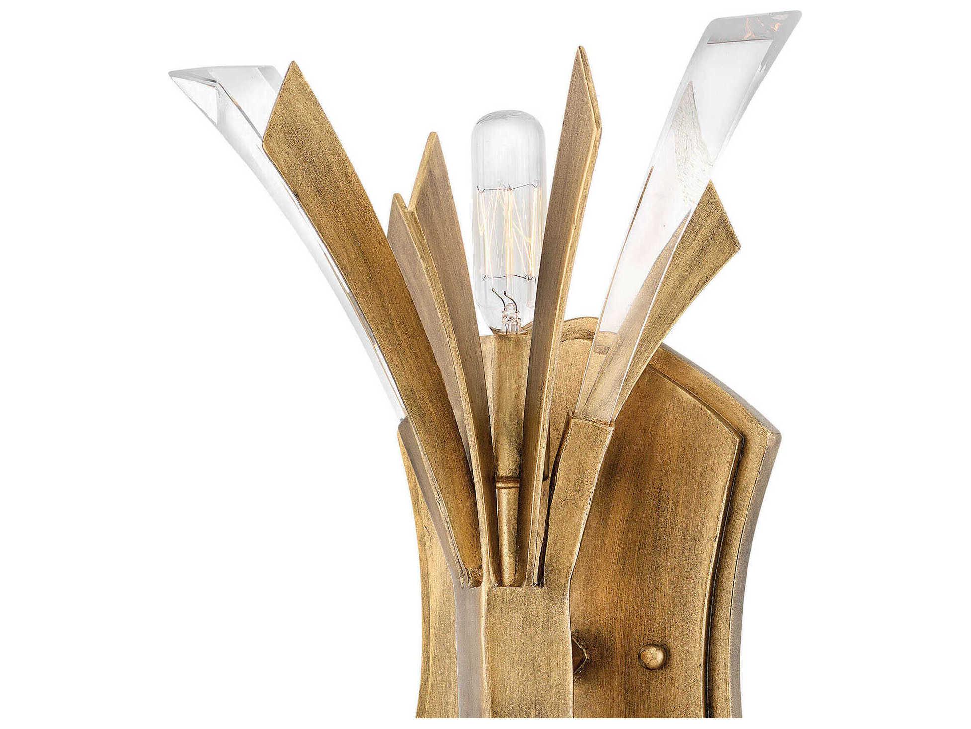 Fredrick Ramond Vida 2-Light Burnished Gold Crystal Wall Sconce