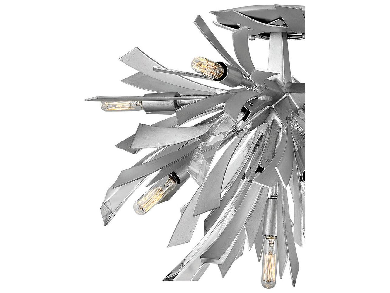 Fredrick Ramond Vida 9-Light Glacial Silver Crystal Semi Flush Mount