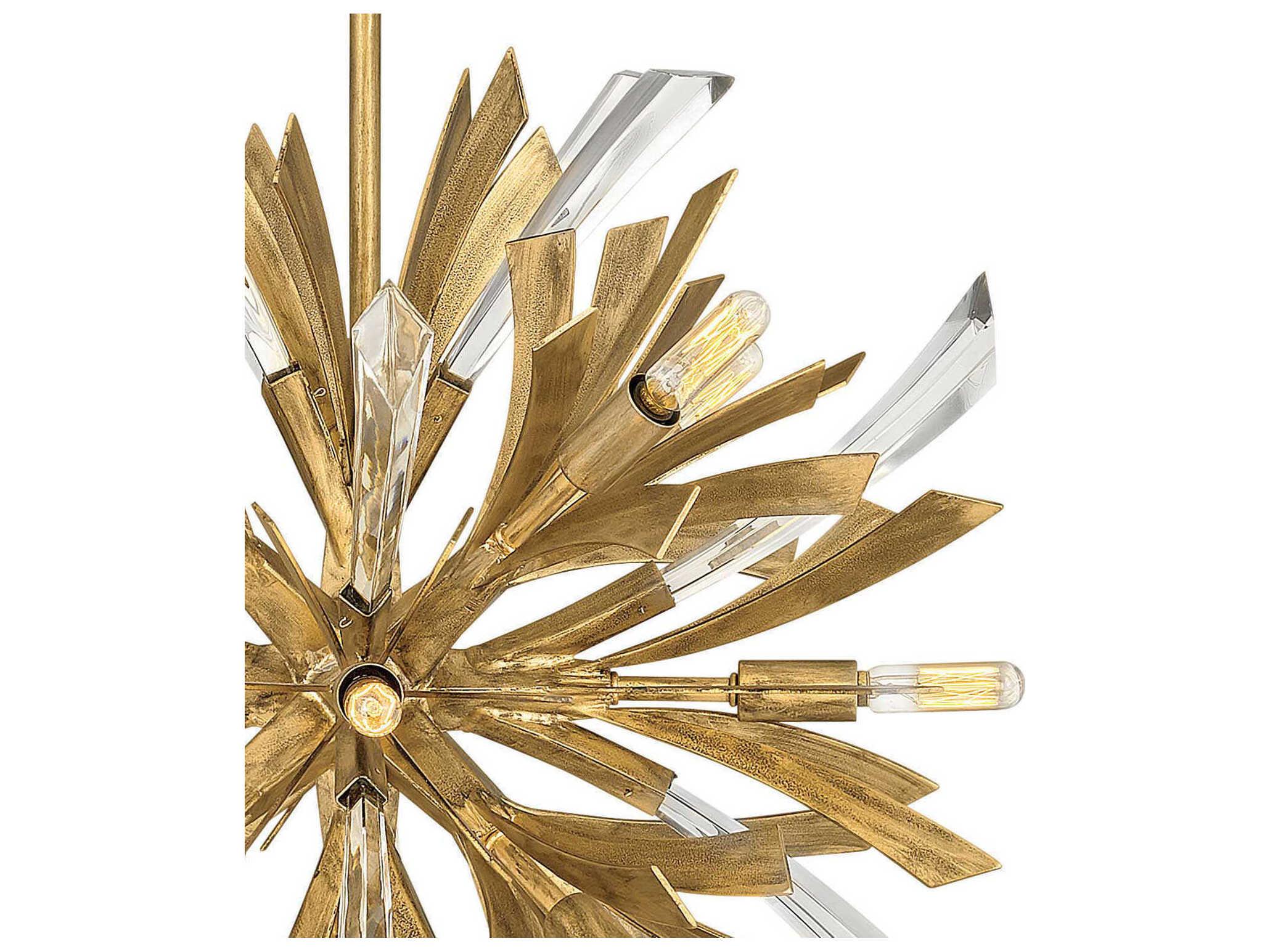 Fredrick Ramond Vida 13-Light Burnished Gold Crystal Pendant