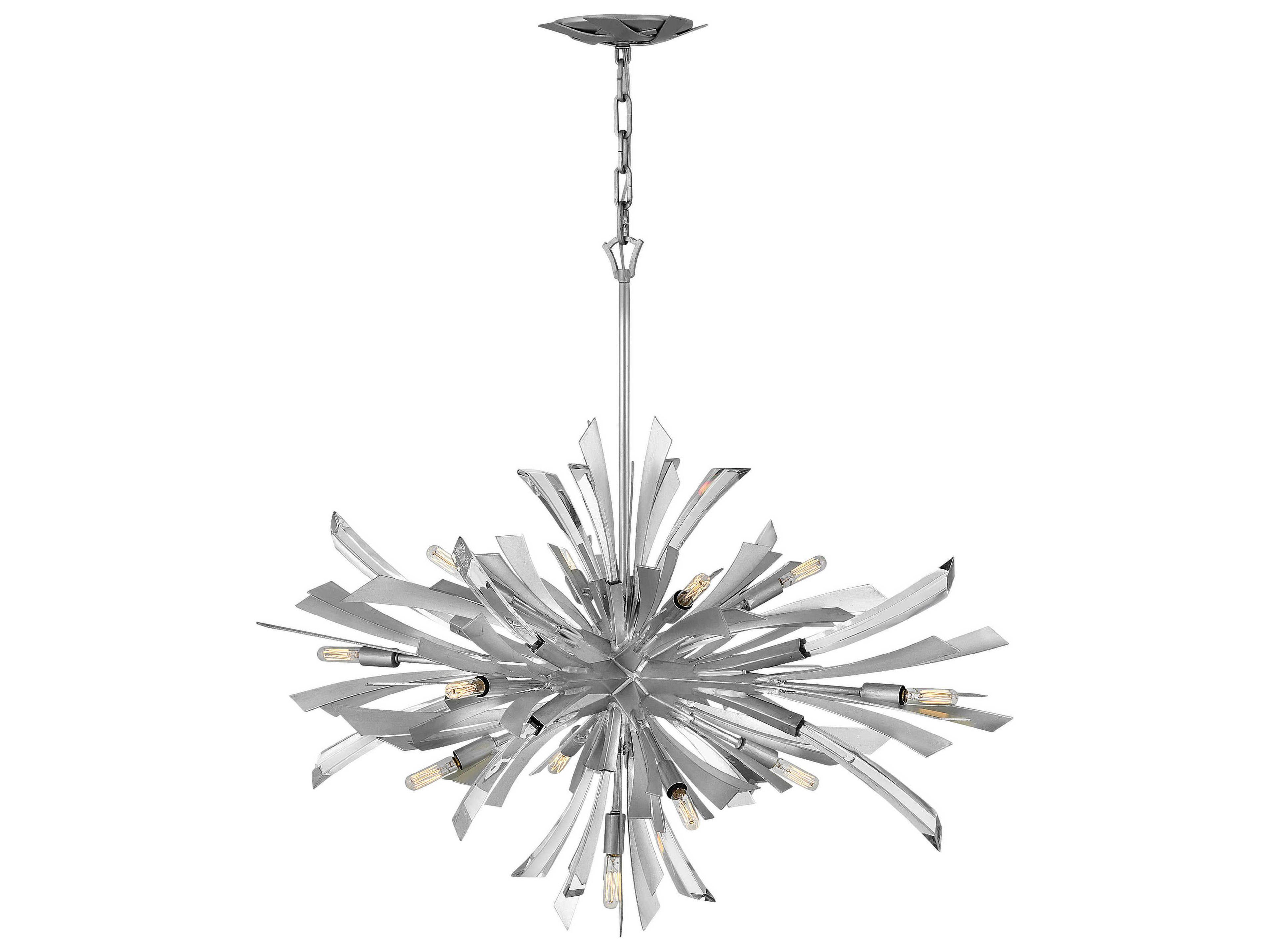 Fredrick Ramond Vida 13-Light Glacial Silver Crystal Island Pendant