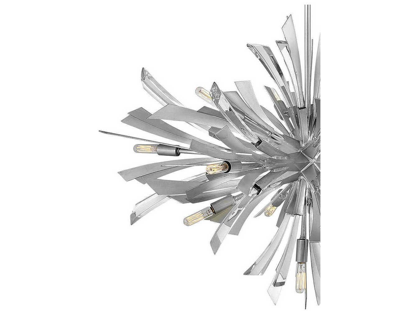 Fredrick Ramond Vida 13-Light Glacial Silver Crystal Island Pendant