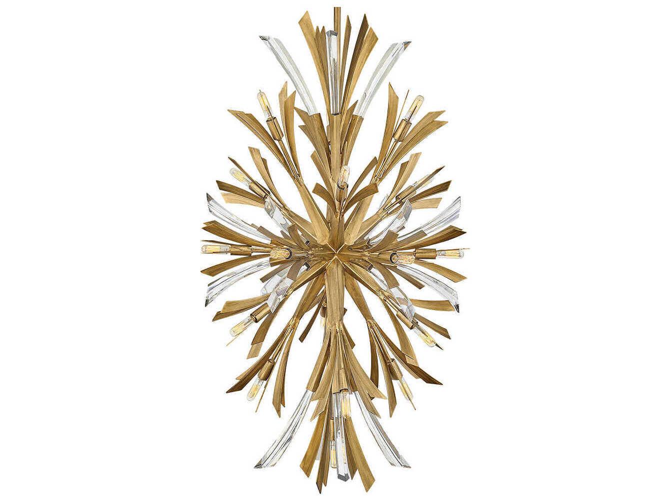 Fredrick Ramond Vida 19-Light9-Light Burnished Gold Crystal Pendant
