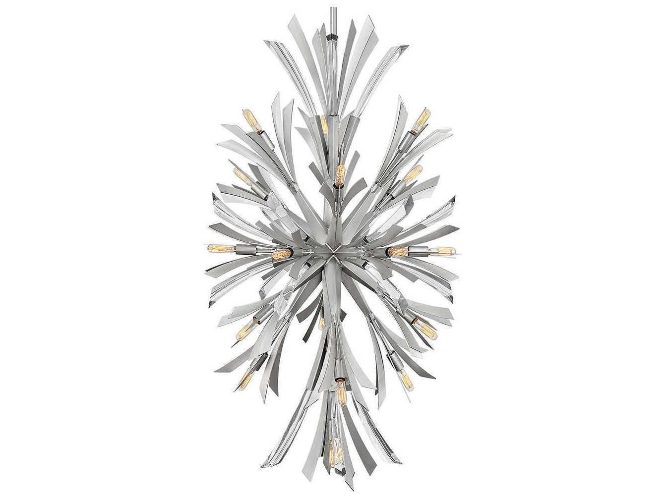 Fredrick Ramond Vida 19-Light9-Light Glacial Silver Crystal Pendant