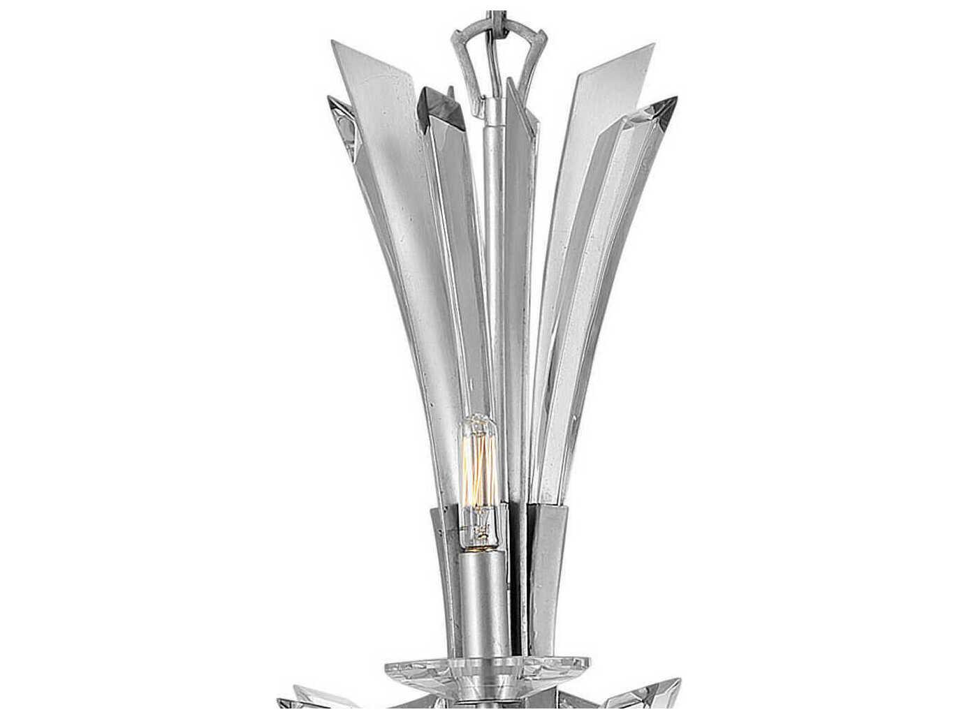 Fredrick Ramond Vida 12-Light Glacial Silver Crystal Candelabra Chandelier