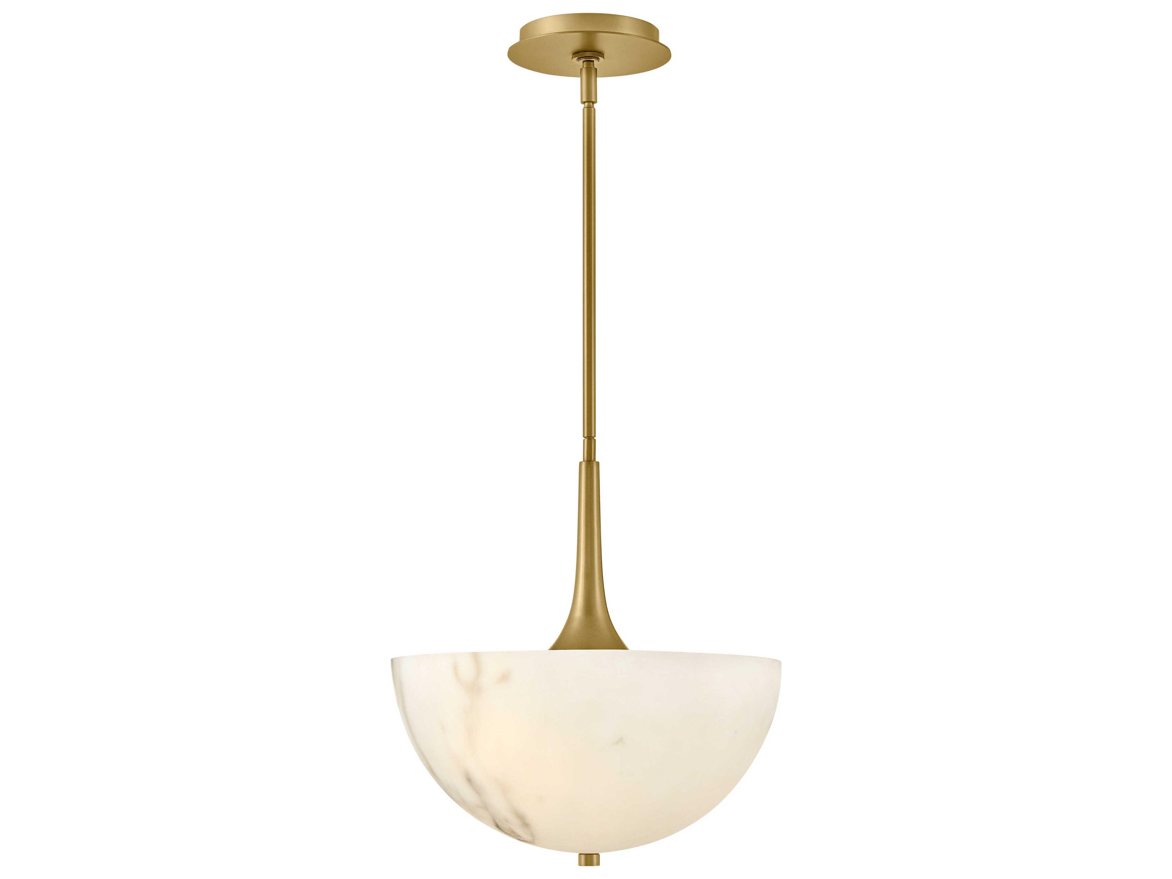Fredrick Ramond Inez 3-Light Lacquered Brass Glass LED Bowl Pendant