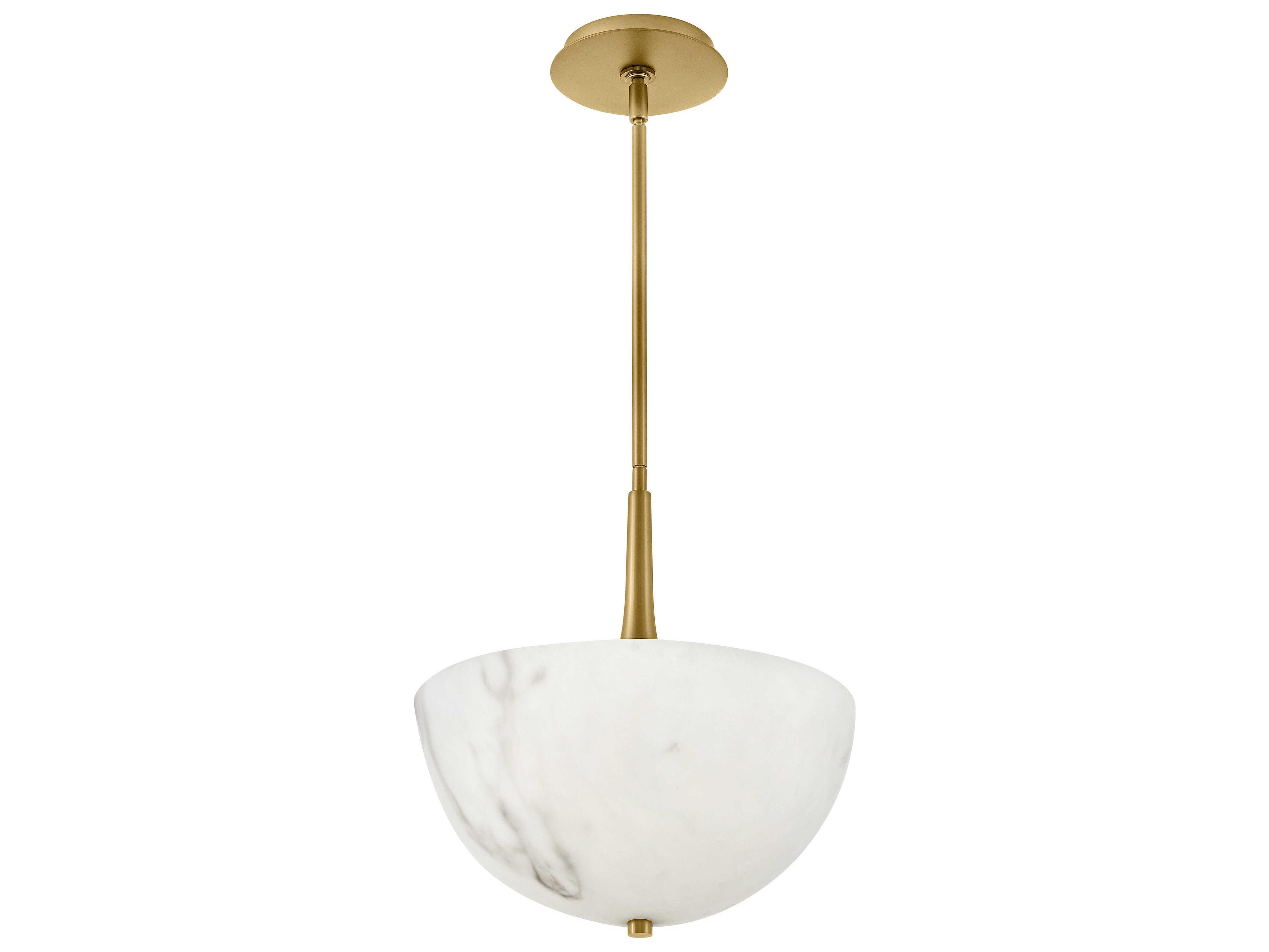 Fredrick Ramond Inez 3-Light Lacquered Brass Glass LED Bowl Pendant