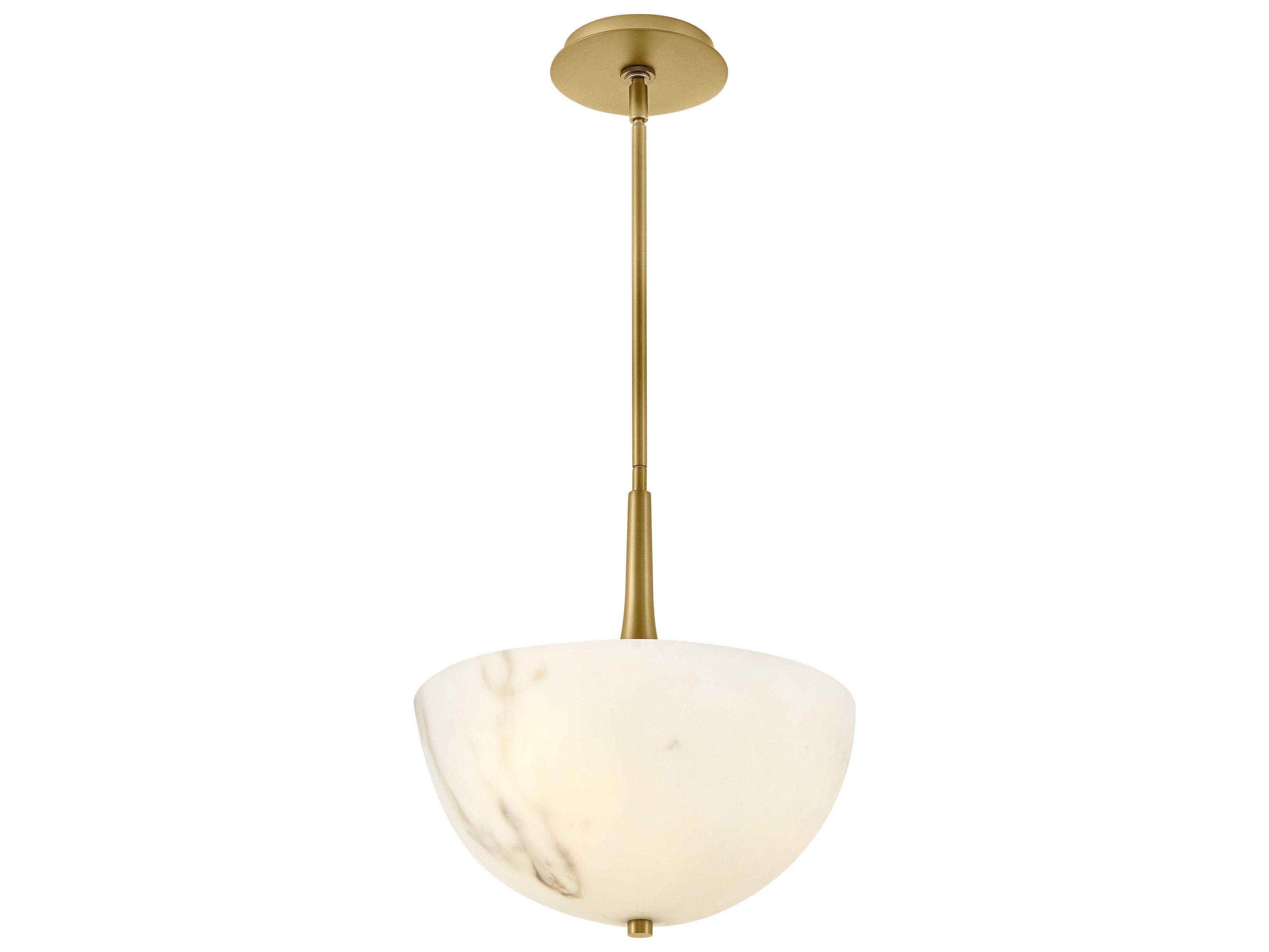 Fredrick Ramond Inez 3-Light Lacquered Brass Glass LED Bowl Pendant