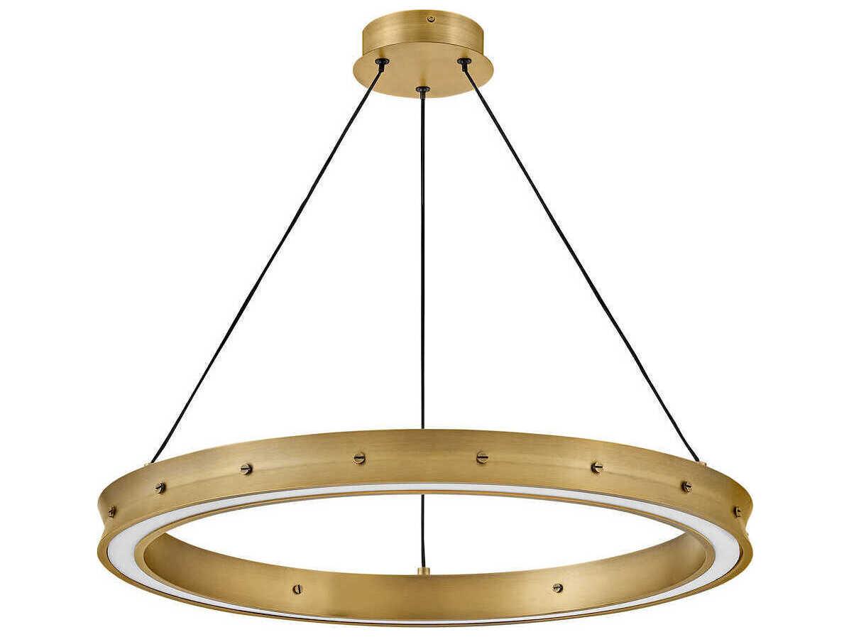 Fredrick Ramond Althea Lacquered Brass Round Pendant