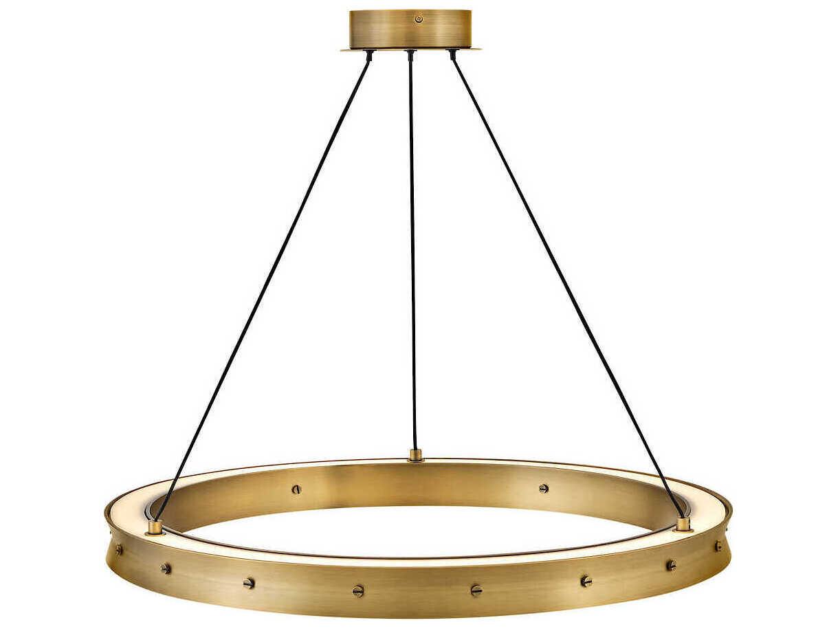 Fredrick Ramond Althea Lacquered Brass Round Pendant