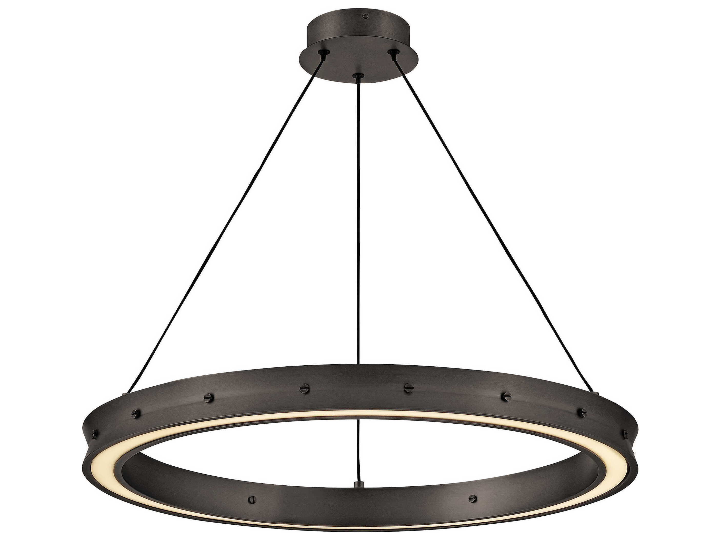 Fredrick Ramond Althea Satin Black Round Pendant