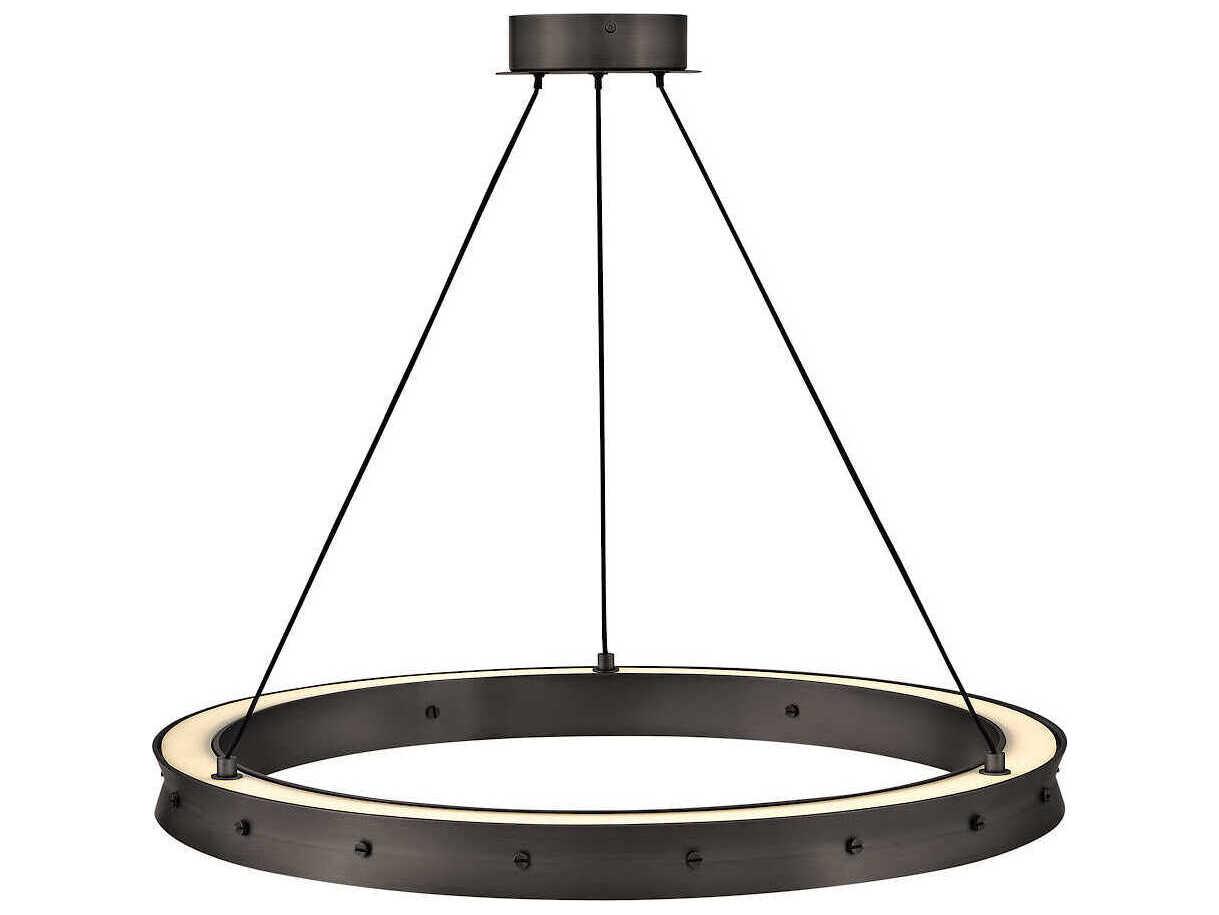 Fredrick Ramond Althea Satin Black Round Pendant