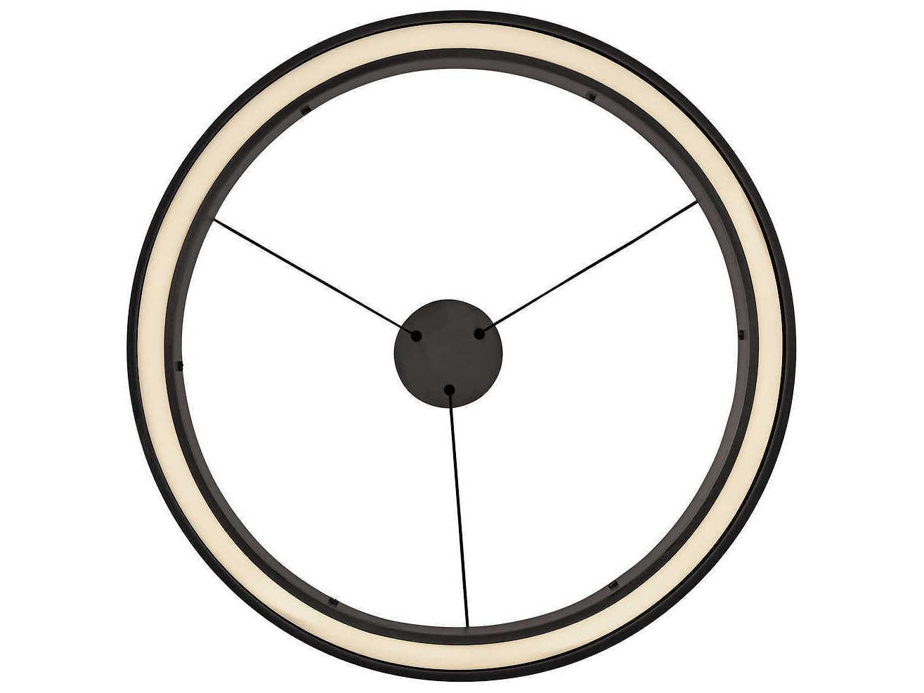 Fredrick Ramond Althea Satin Black Round Pendant