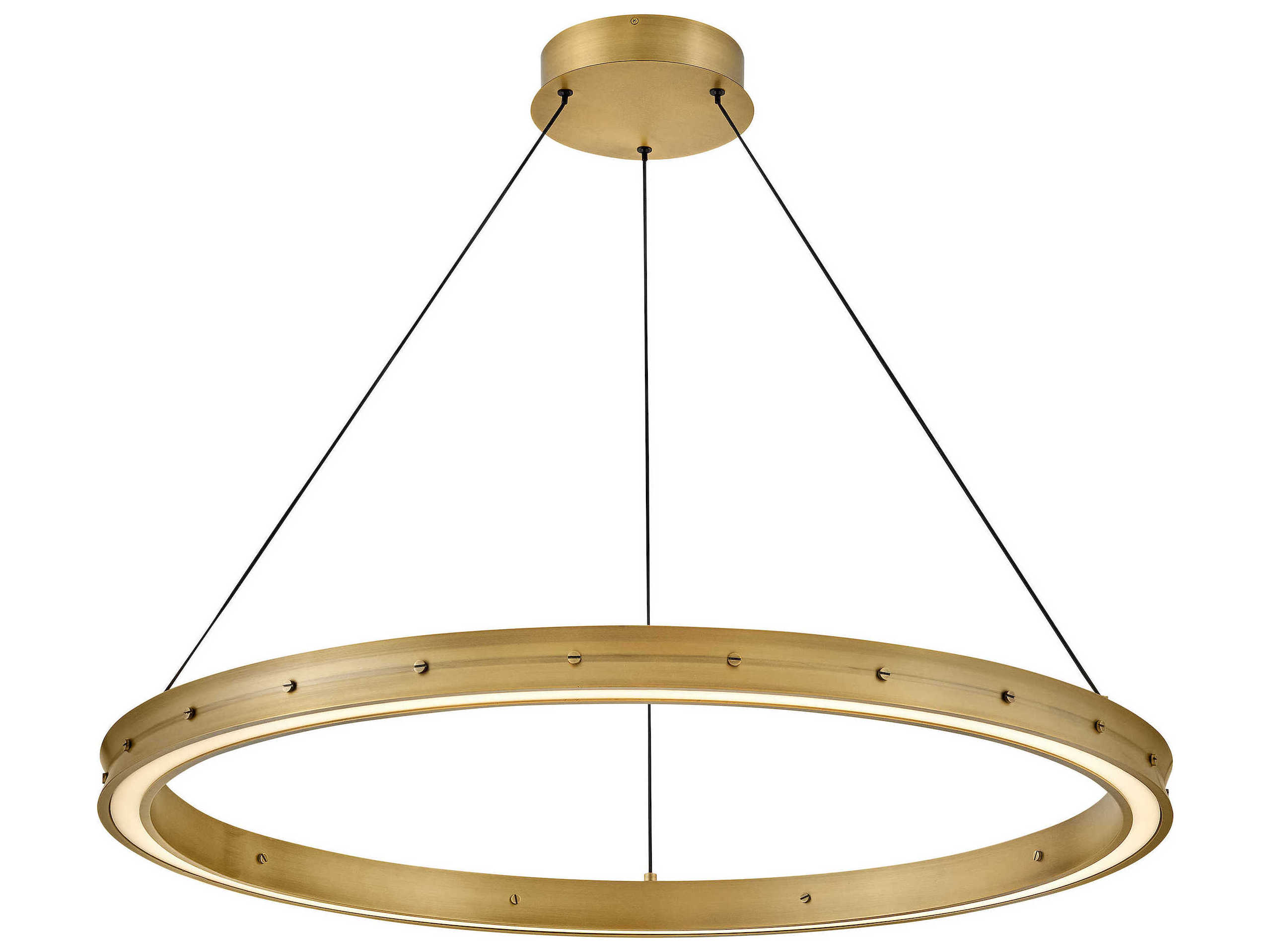 Fredrick Ramond Althea Lacquered Brass Round Pendant