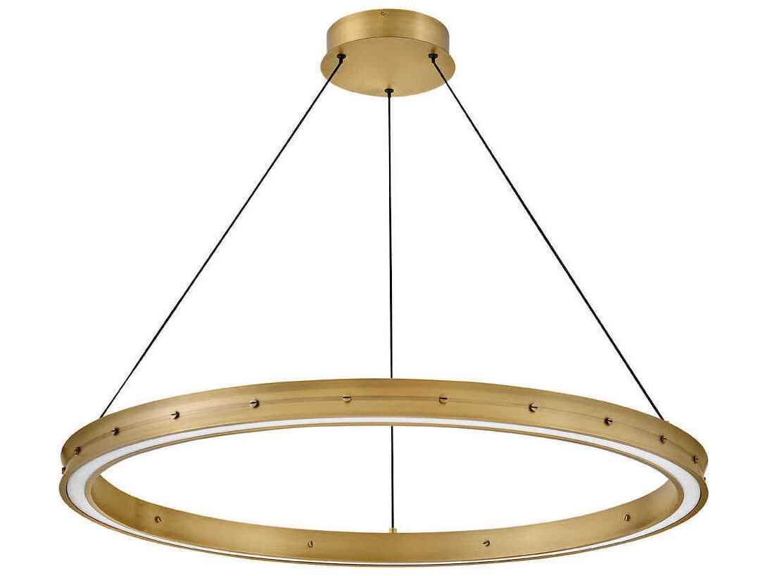 Fredrick Ramond Althea Lacquered Brass Round Pendant