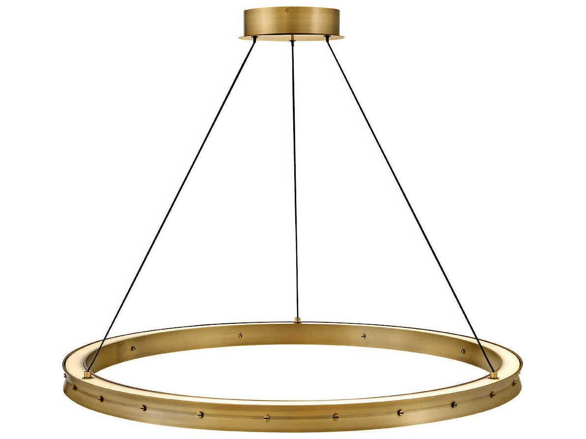 Fredrick Ramond Althea Lacquered Brass Round Pendant