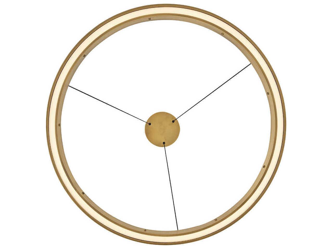 Fredrick Ramond Althea Lacquered Brass Round Pendant