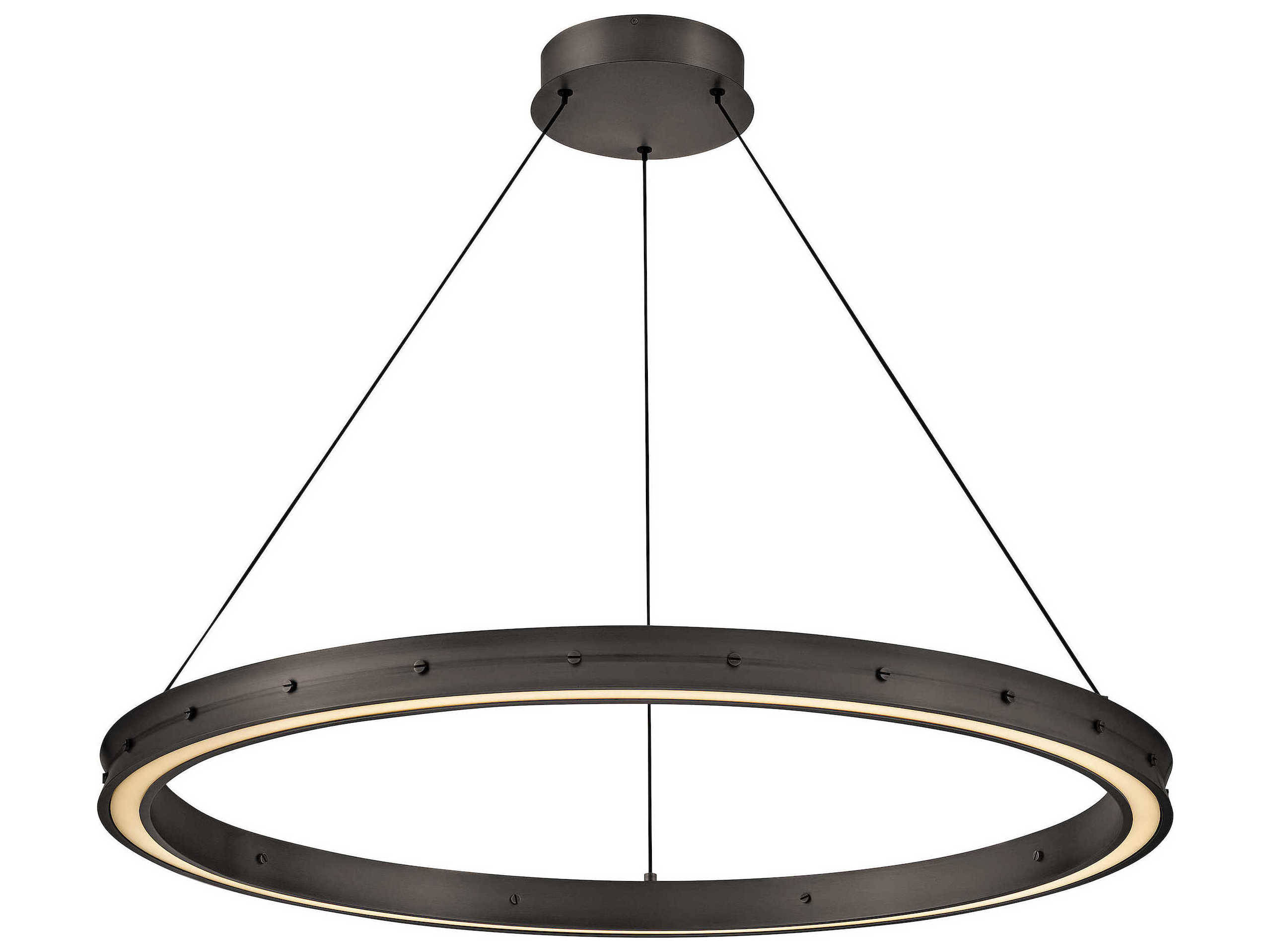 Fredrick Ramond Althea Satin Black Round Pendant
