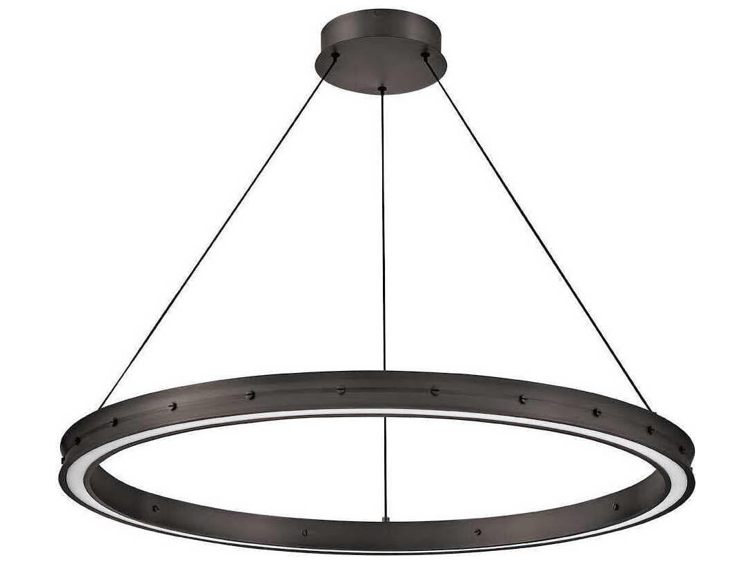 Fredrick Ramond Althea Satin Black Round Pendant