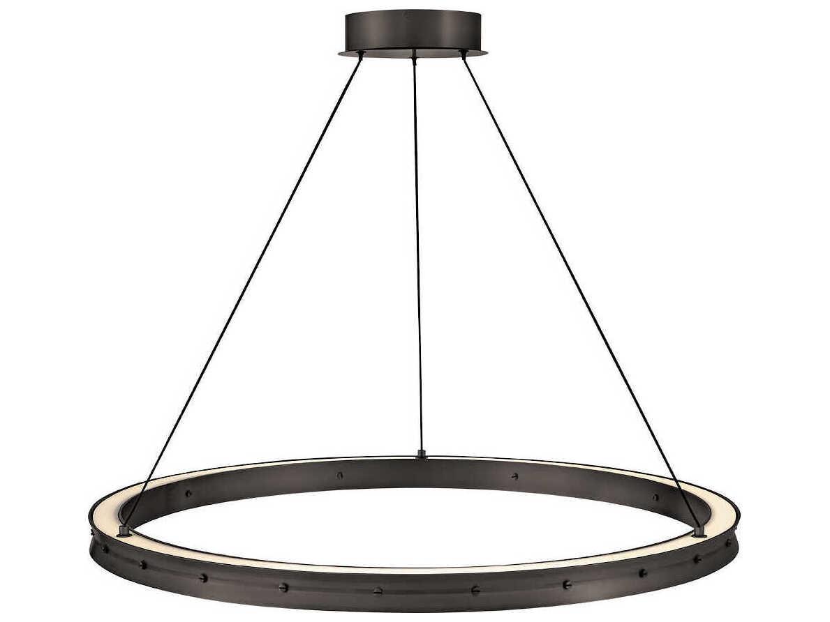 Fredrick Ramond Althea Satin Black Round Pendant