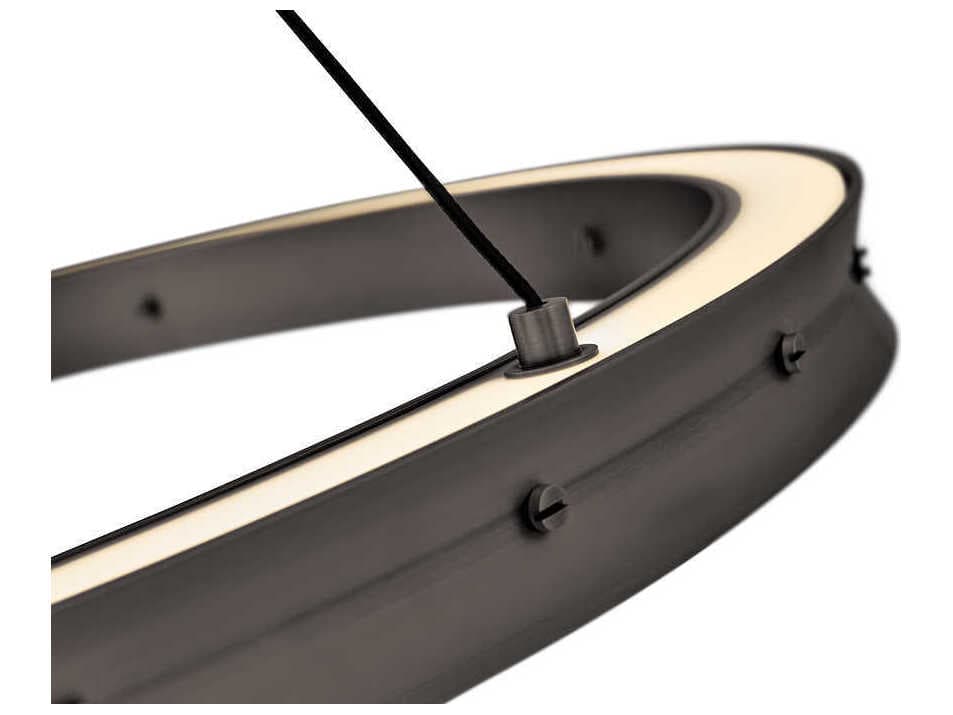 Fredrick Ramond Althea Satin Black Round Pendant