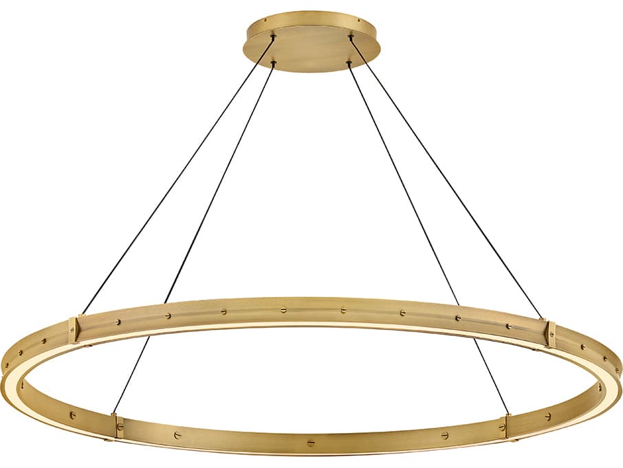 Fredrick Ramond Althea Lacquered Brass Gold Round Pendant