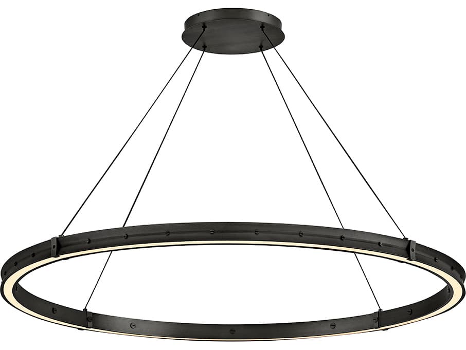 Fredrick Ramond Althea Satin Black Round Pendant