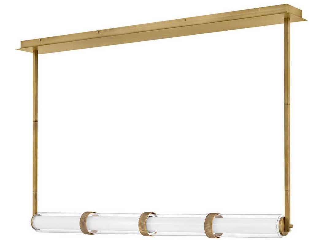 Fredrick Ramond Cy Lacquered Brass Linear Island Pendant