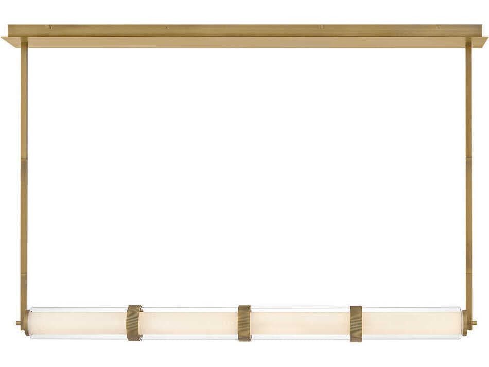 Fredrick Ramond Cy Lacquered Brass Linear Island Pendant