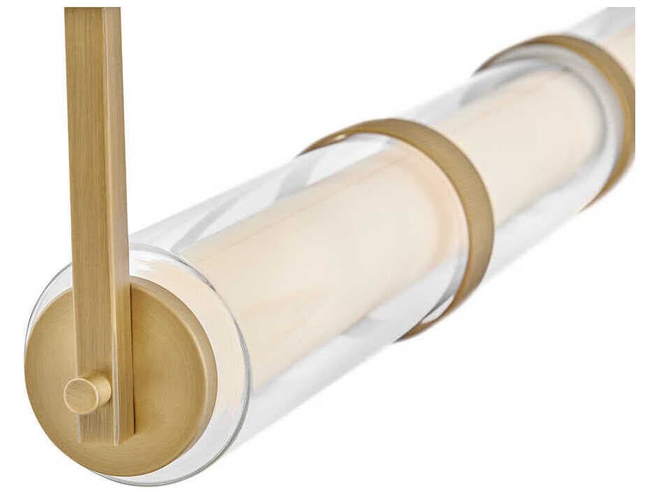 Fredrick Ramond Cy Lacquered Brass Linear Island Pendant