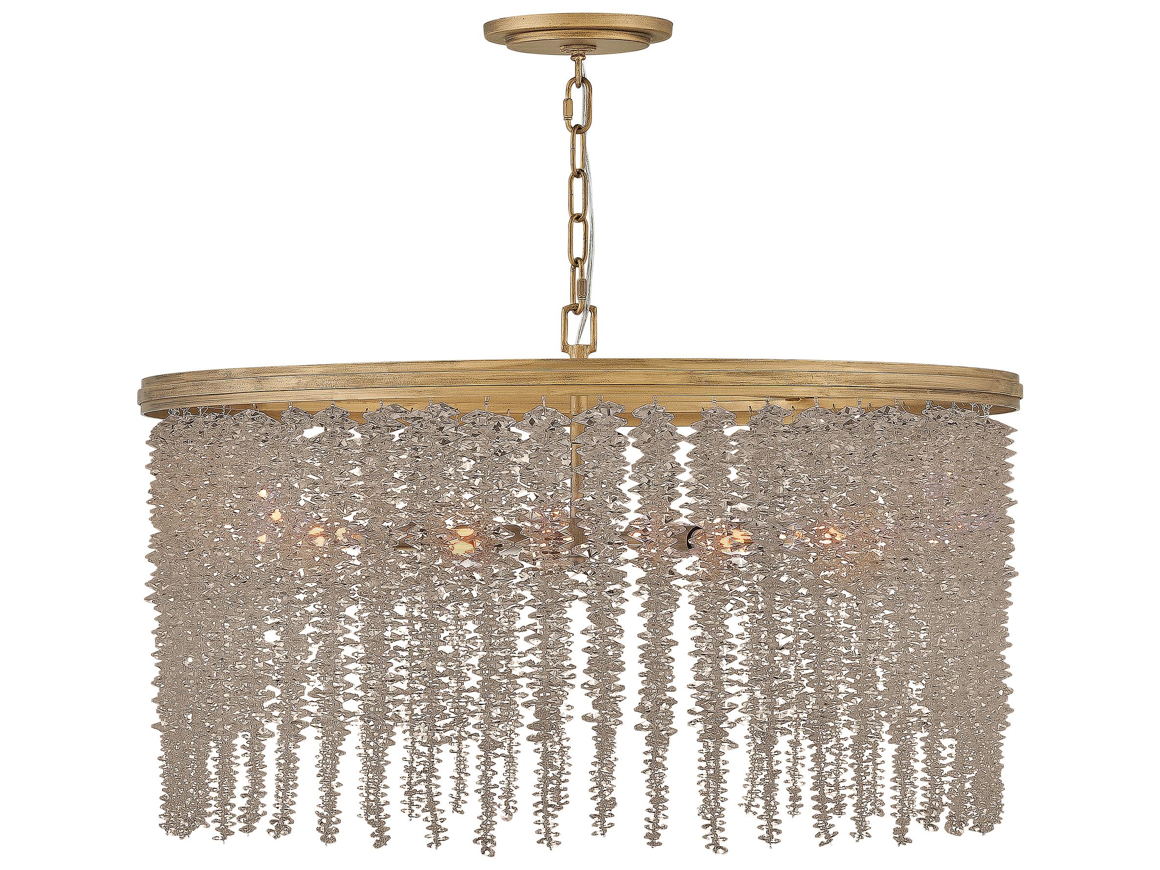 Fredrick Ramond Rubina 6-Light Burnished Gold Candelabra Chandelier