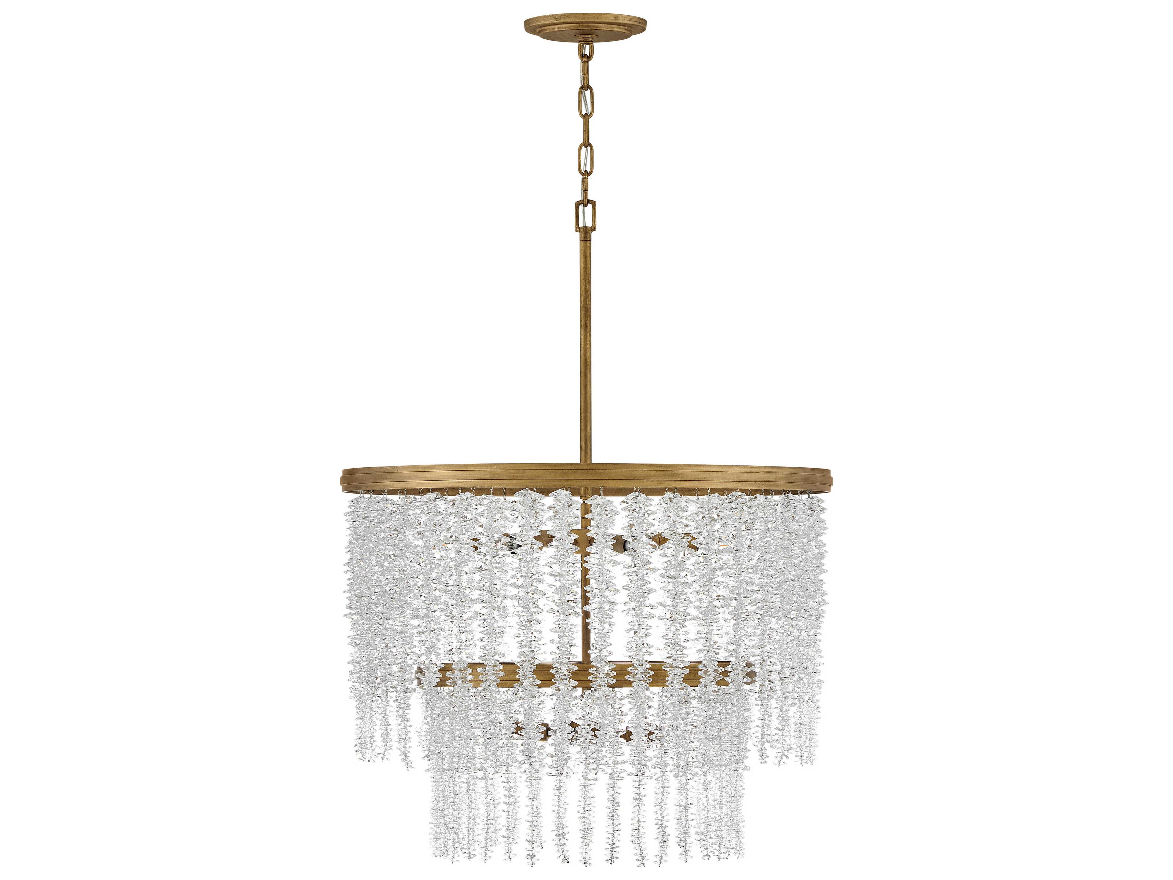 Fredrick Ramond Rubina 10-Light Burnished Gold Candelabra Tiered Chandelier