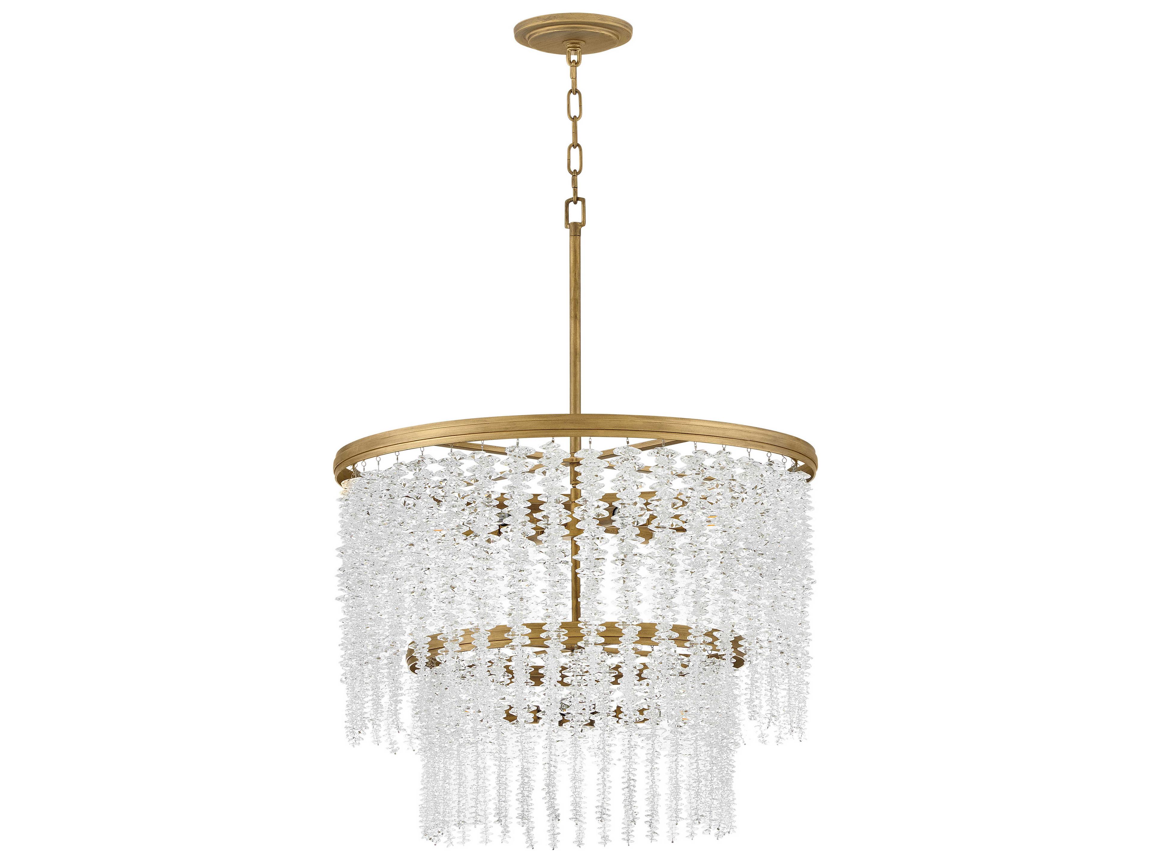 Fredrick Ramond Rubina 10-Light Burnished Gold Candelabra Tiered Chandelier