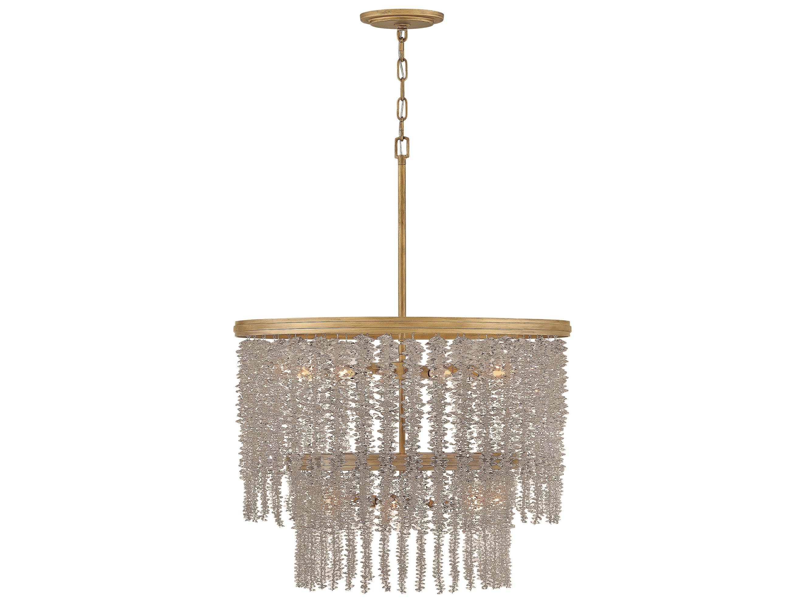 Fredrick Ramond Rubina 10-Light Burnished Gold Candelabra Tiered Chandelier
