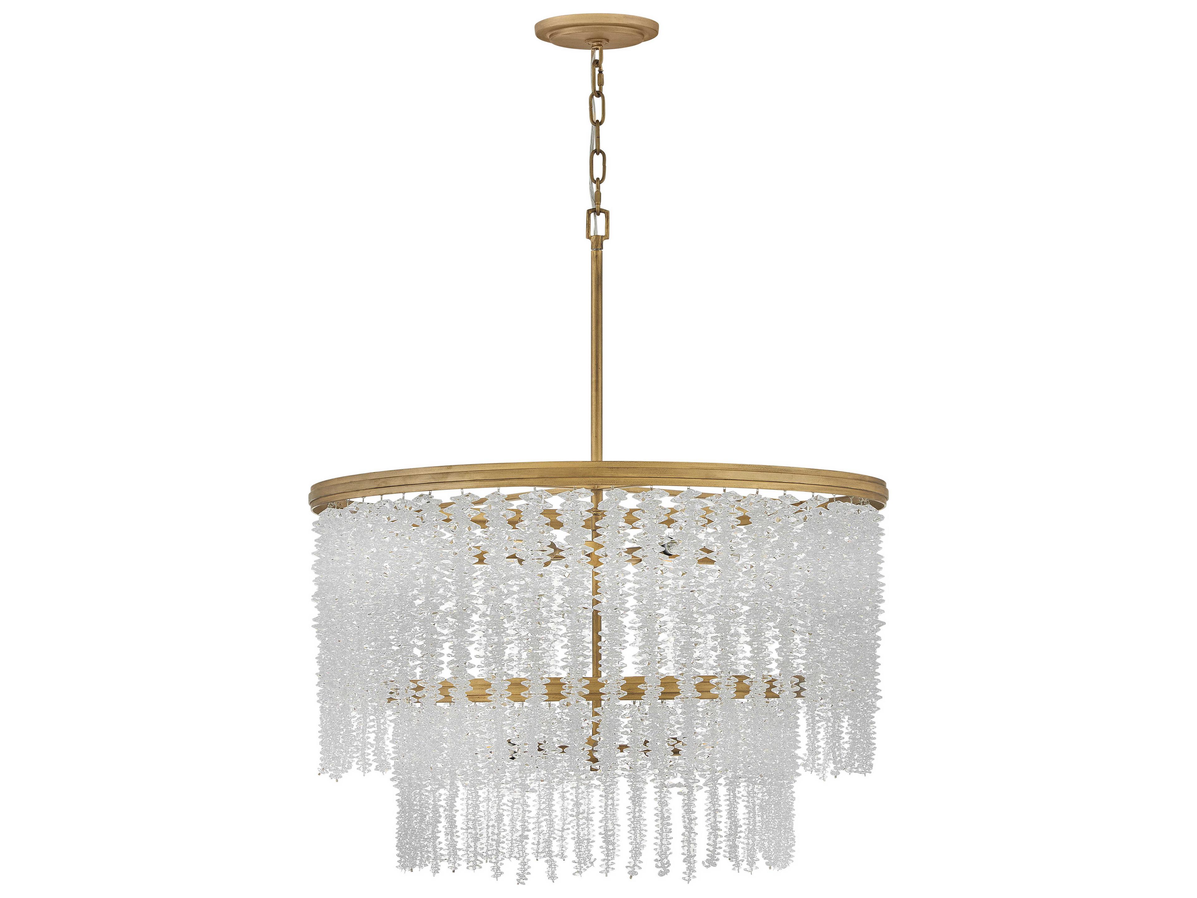 Fredrick Ramond Rubina 12-Light Burnished Gold Candelabra Tiered Chandelier