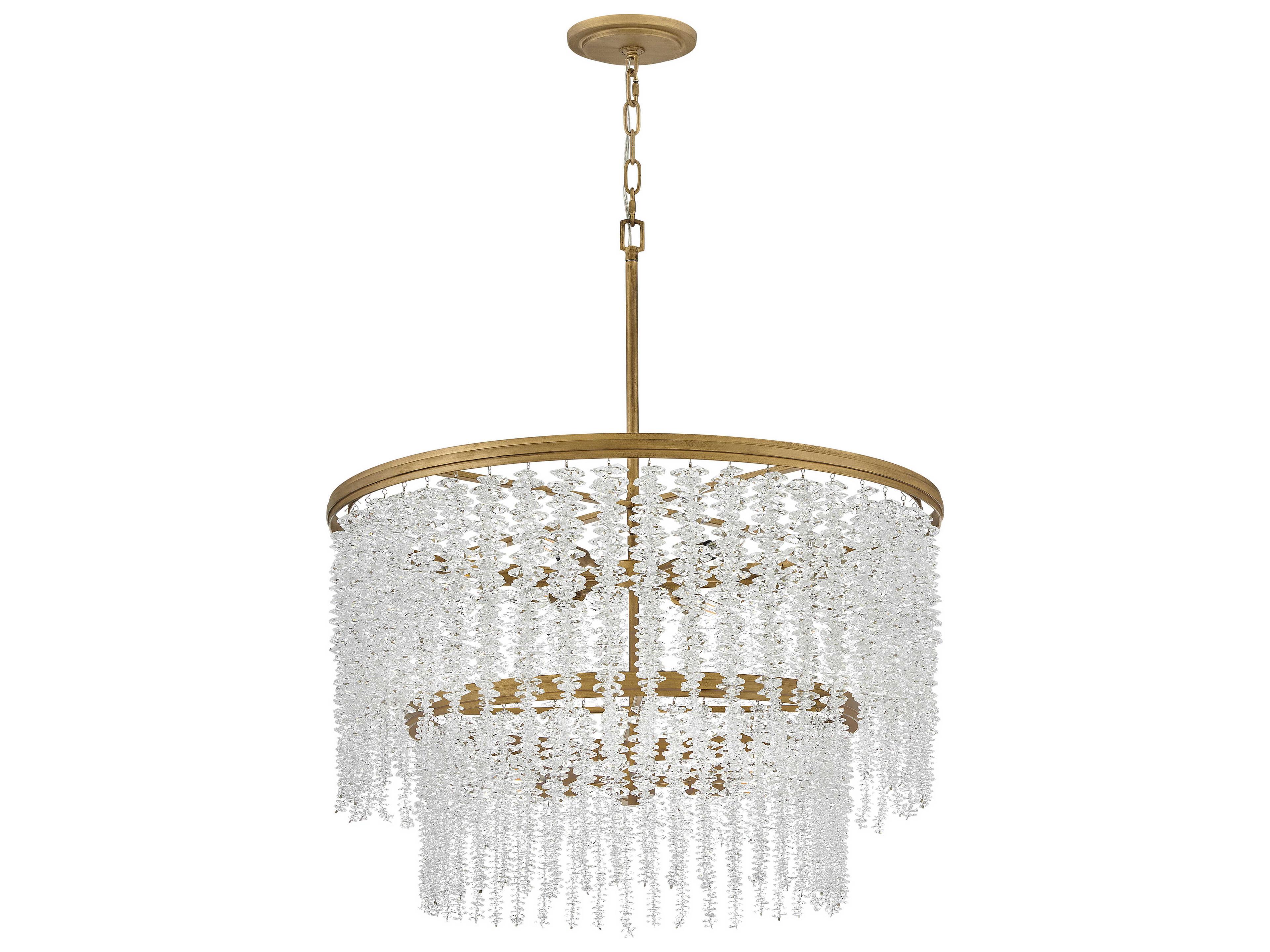 Fredrick Ramond Rubina 12-Light Burnished Gold Candelabra Tiered Chandelier