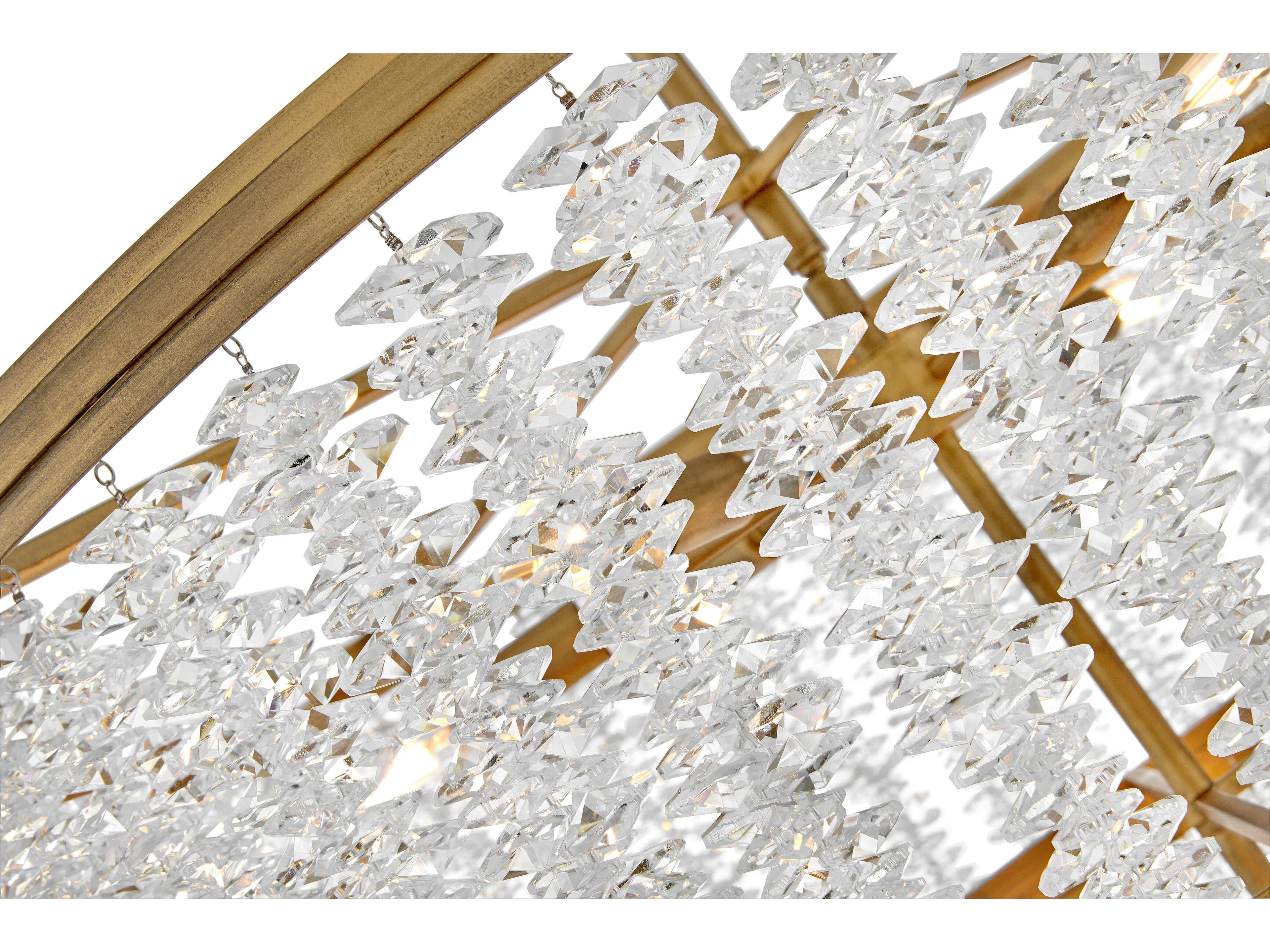 Fredrick Ramond Rubina 12-Light Burnished Gold Candelabra Tiered Chandelier