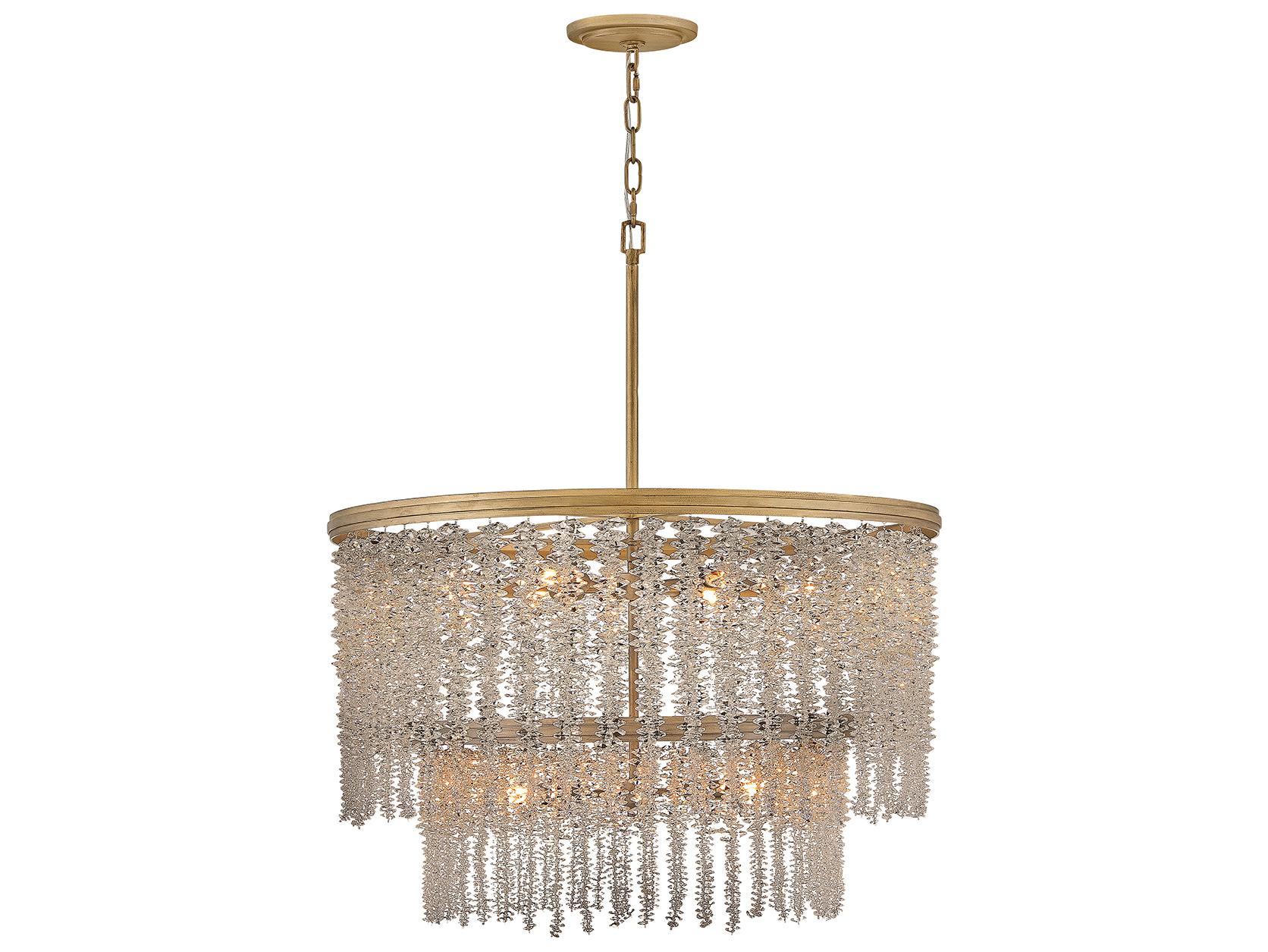 Fredrick Ramond Rubina 12-Light Burnished Gold Candelabra Tiered Chandelier