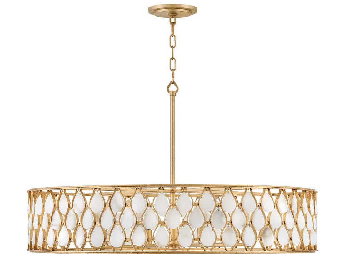Fredrick Ramond Estie 8-Light Piastra Gold Candelabra Chandelier