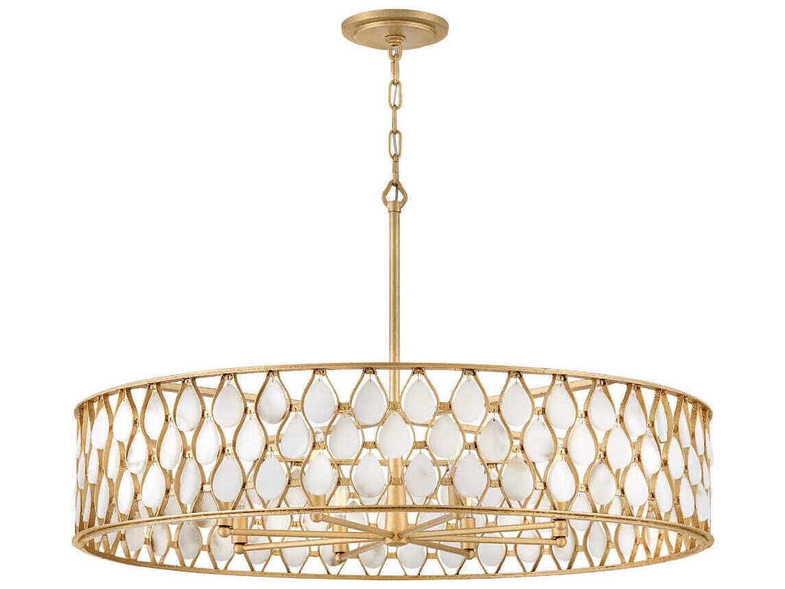 Fredrick Ramond Estie 8-Light Piastra Gold Candelabra Chandelier